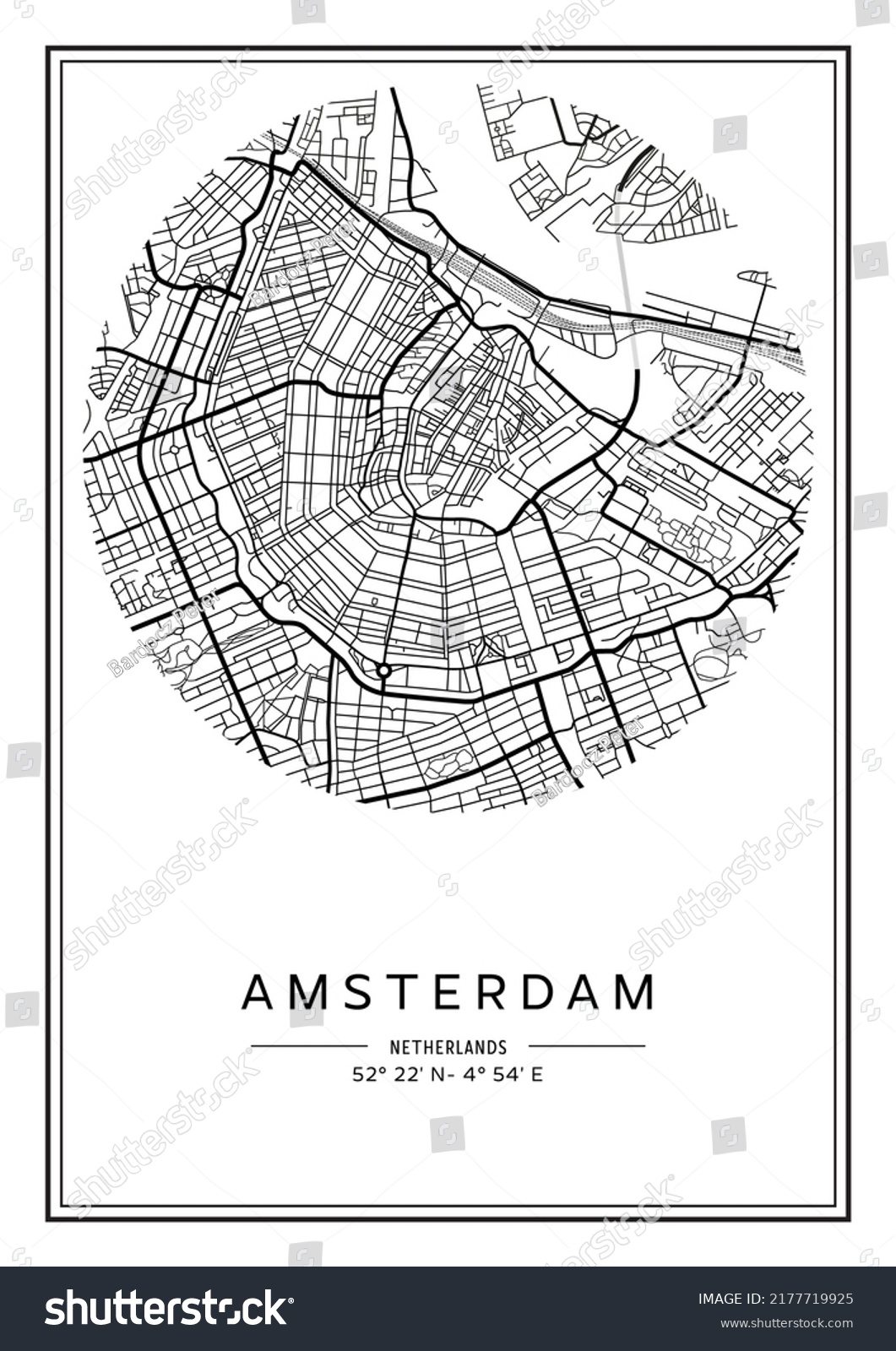 Black White Printable Amsterdam City Map Stock Vector Royalty Free 2177719925 Shutterstock Black White Printable Amsterdam City Map Stock Vector Royalty Free 2177719925 Shutterstock