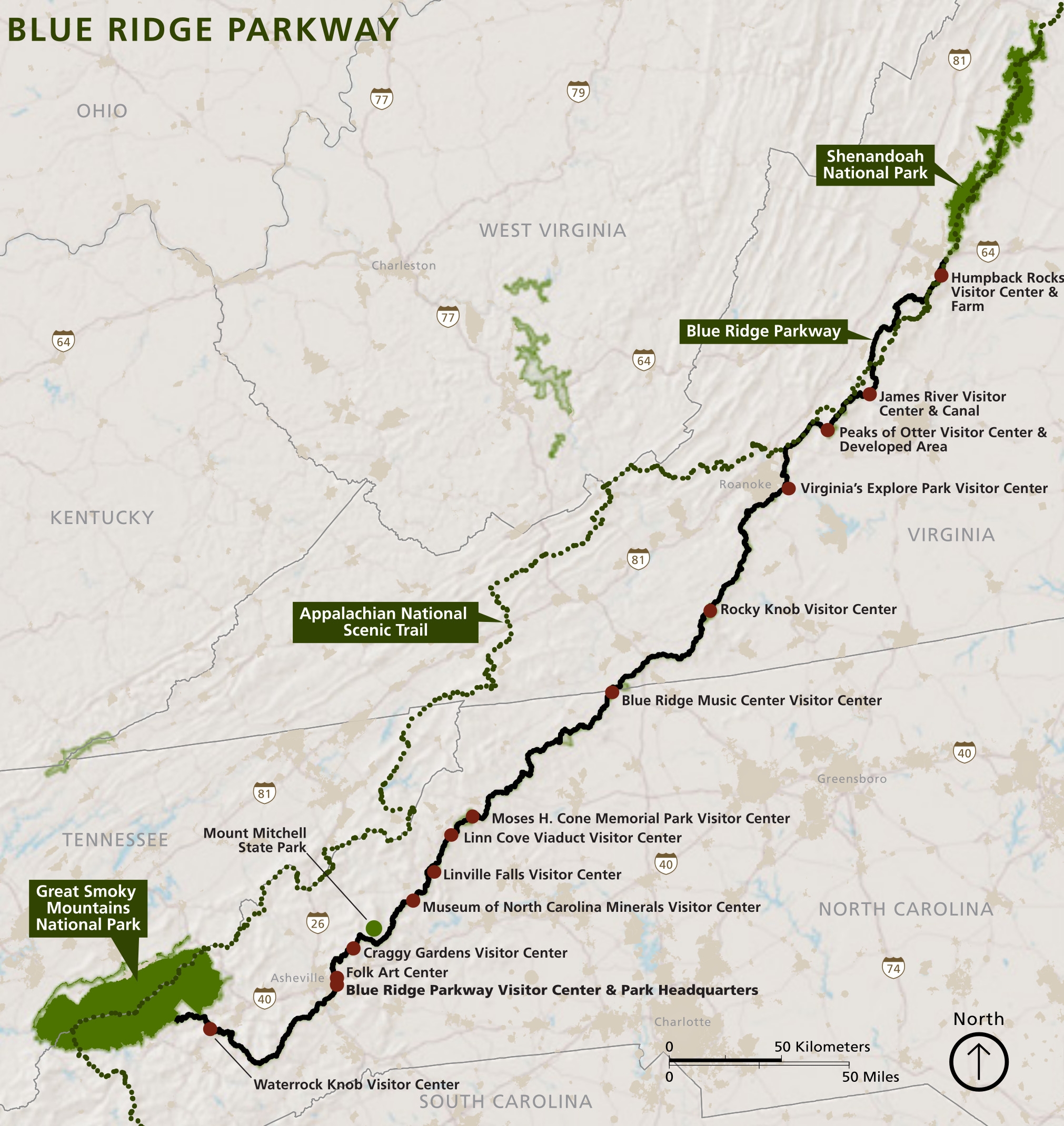 Blue Ridge Parkway Maps NPMaps Free National Park Maps