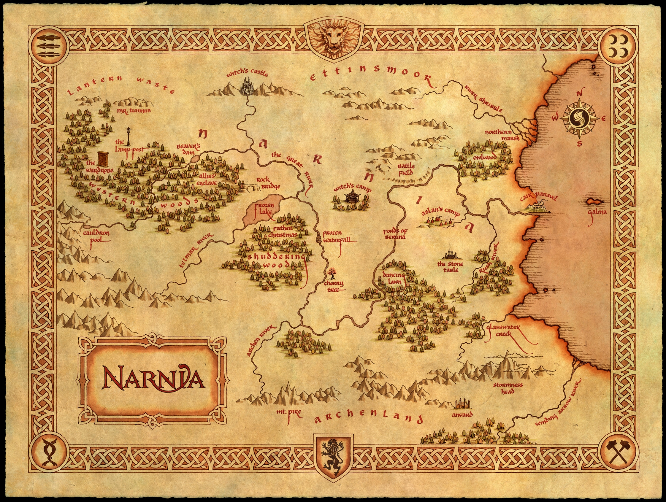 Brand New Narnia Map Available NarniaWeb Netflix s Narnia Movies
