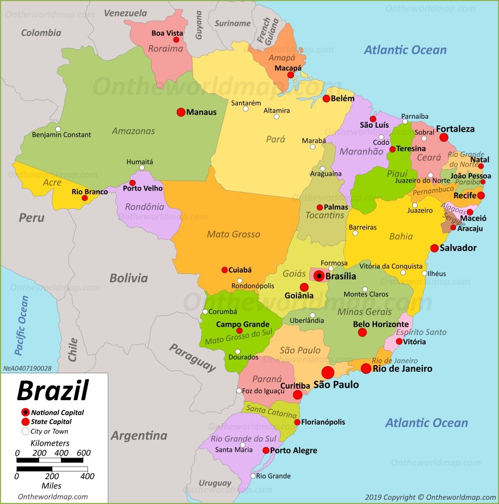 Brazil Map Maps Of Federative Republic Of Brazil Brazil Map Maps Of Federative Republic Of Brazil