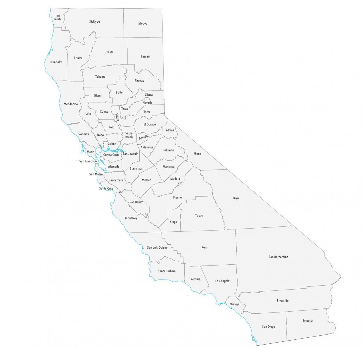 California County Map GIS Geography