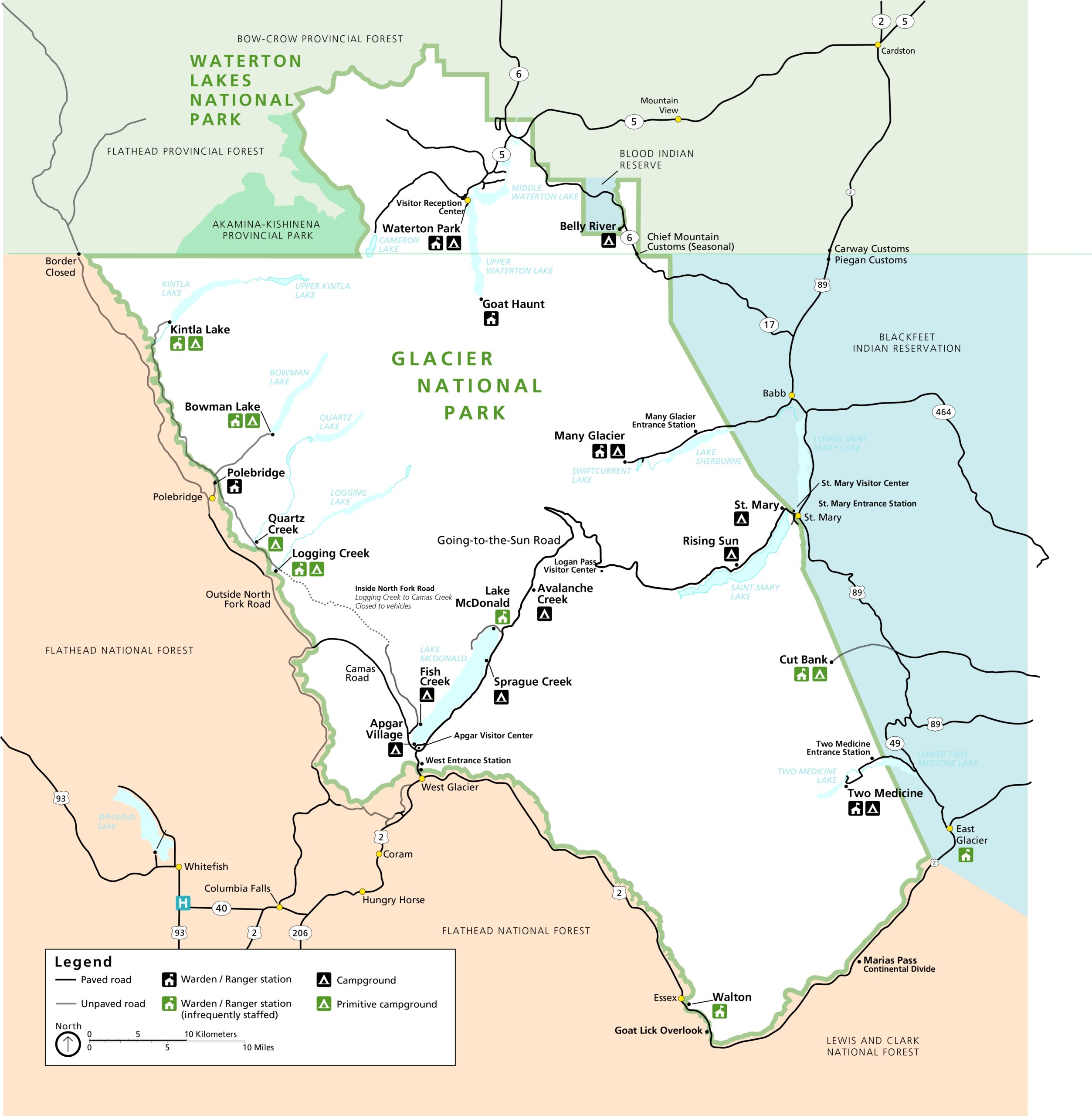 Campground Maps Glacier National Park U S National Park Service 
