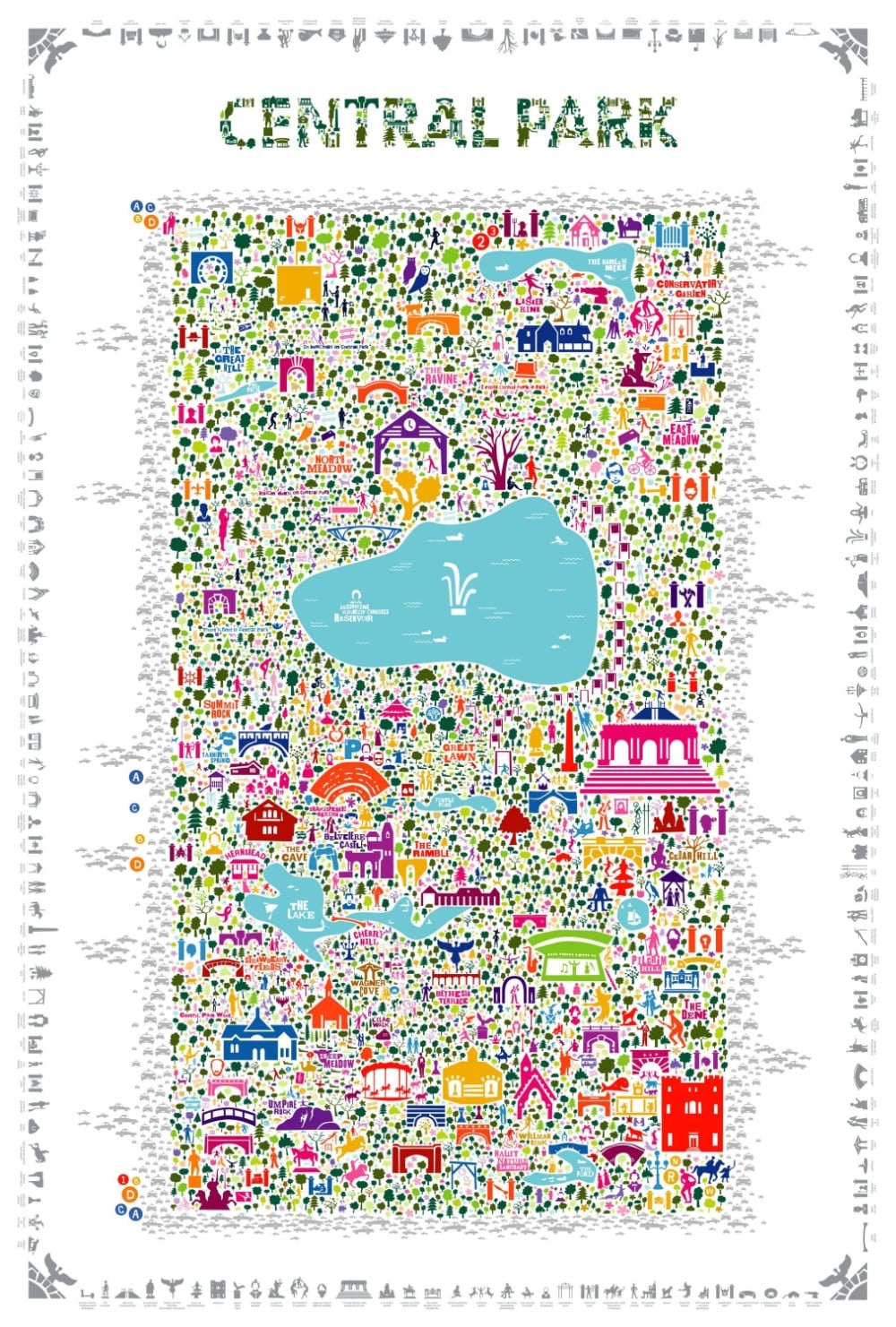 Central Park Map Central Park