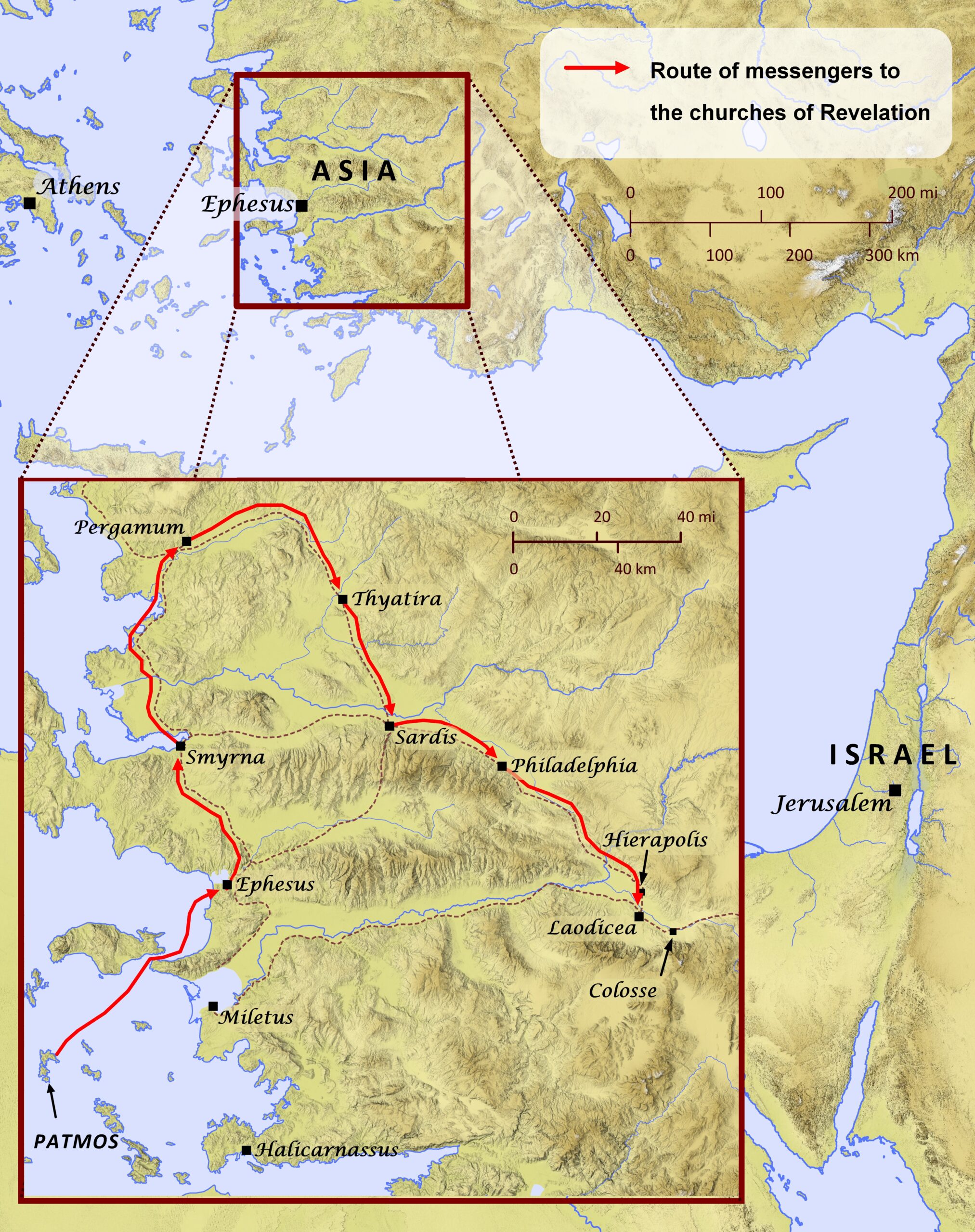 Churches Of Revelation Bible Mapper Atlas