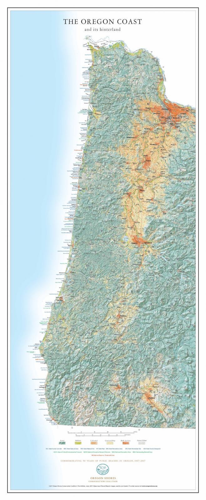 Commemorative Map Oregon Shores Conservation Coalition