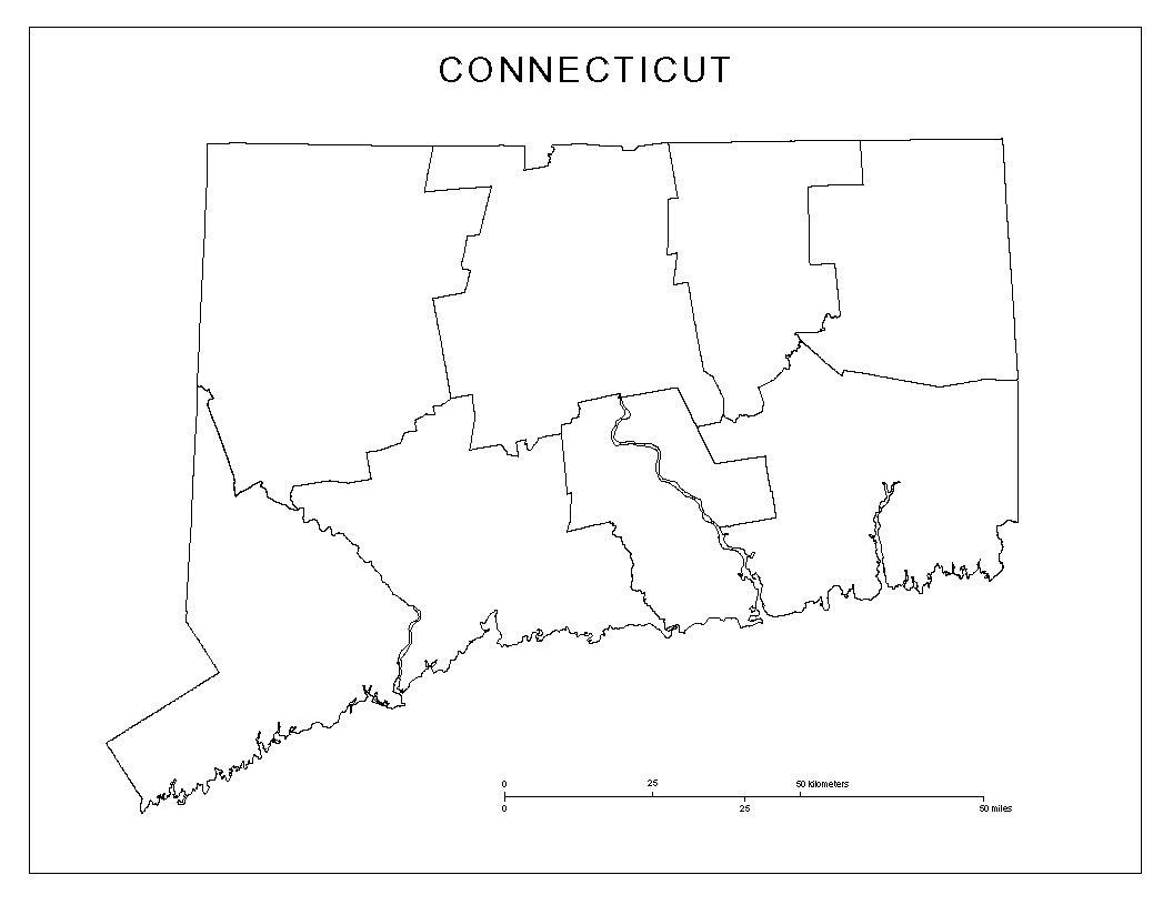 Connecticut Blank Map Connecticut Blank Map