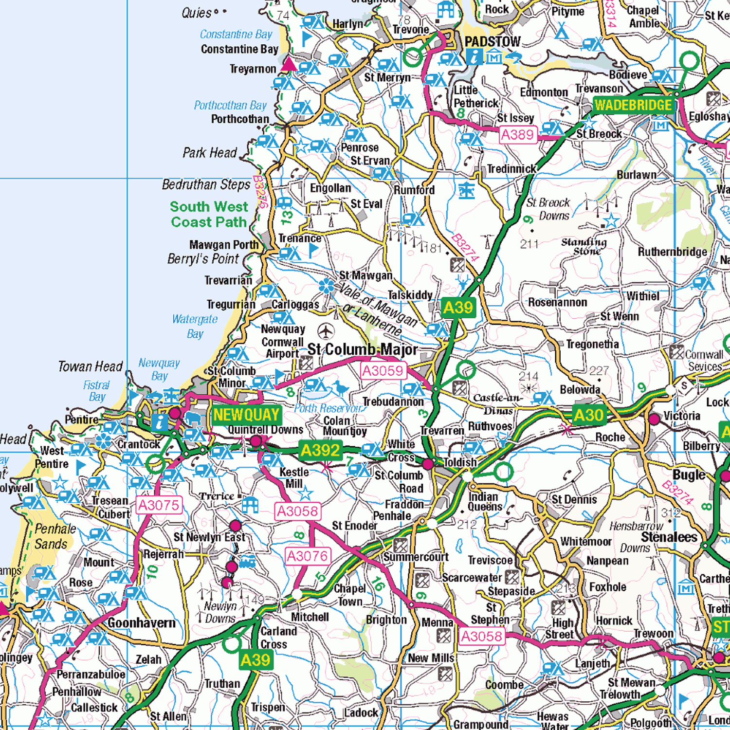 Cornwall County Map XYZ Maps