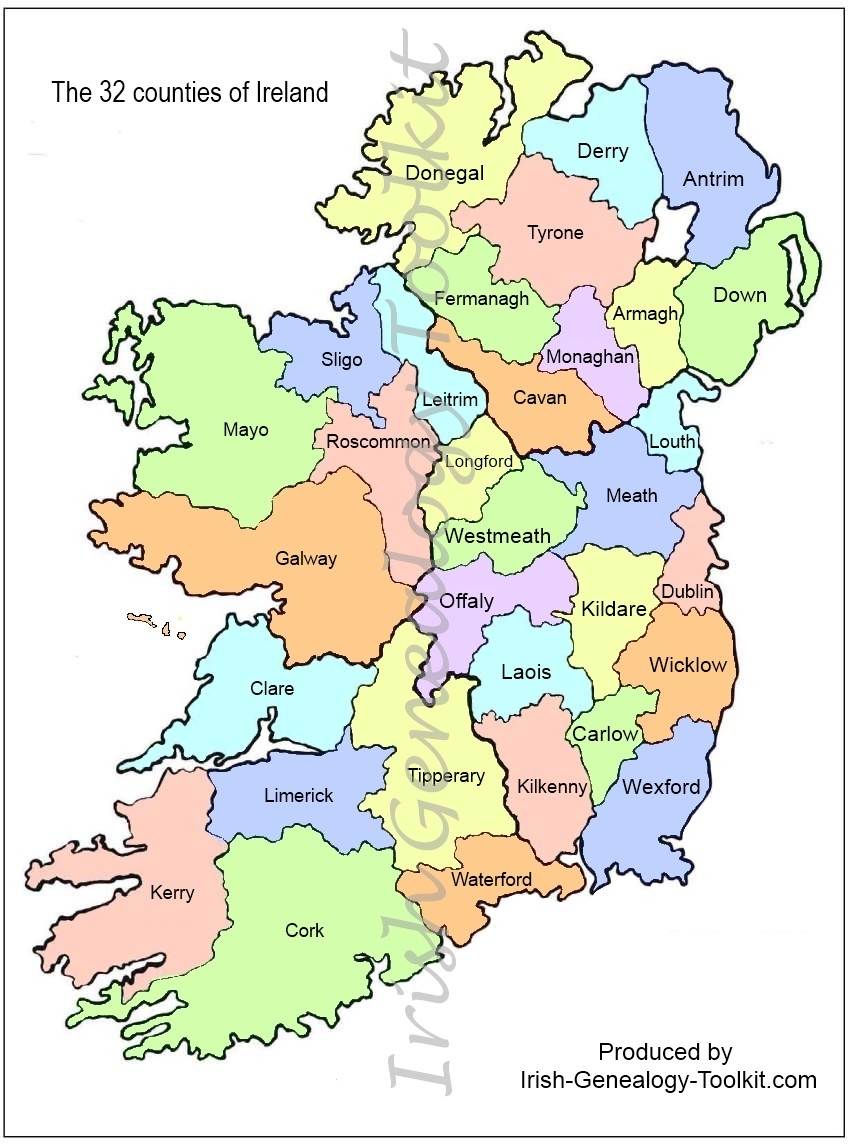 Counties In Ireland Tipperary Tyrone Waterford Westmeath Wexford Wicklow