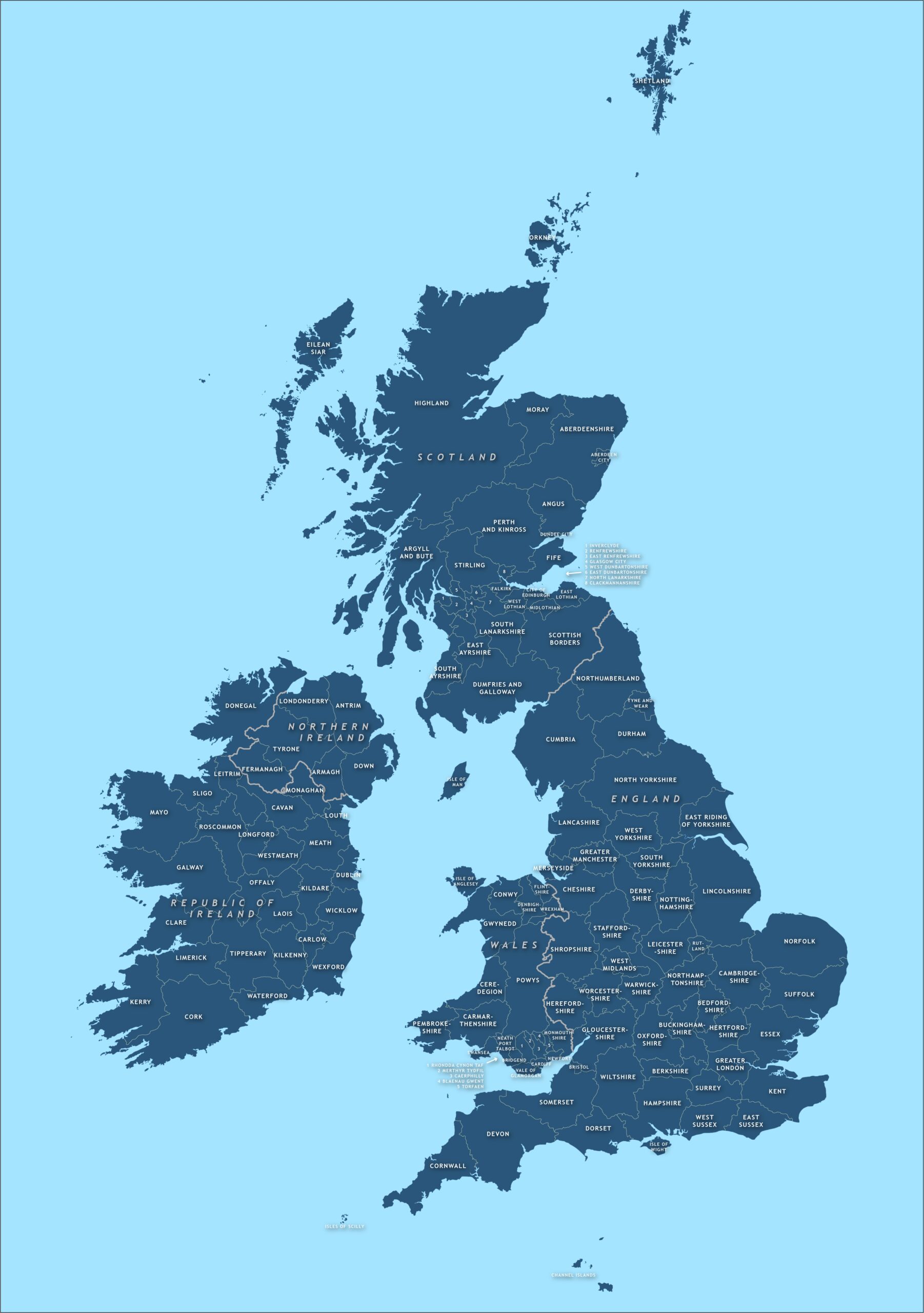 County Map Of Britain And Ireland Royalty Free Vector Map Maproom