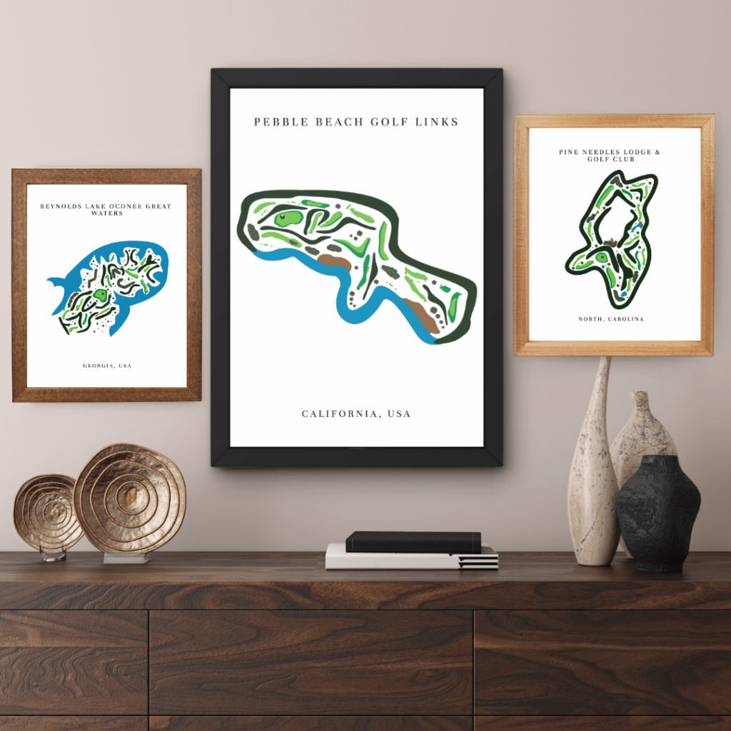 Custom Golf Course Map Print For Golf Lovers