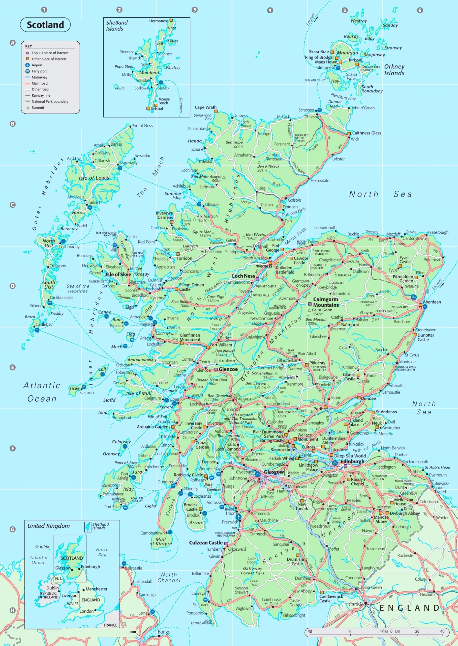 Detailed Map Of Scotland Ontheworldmap