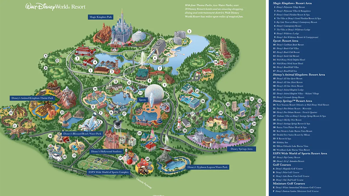 Disney World Maps With Magic Kingdom Map