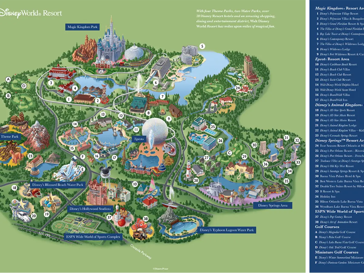 Disney World Maps With Magic Kingdom Map