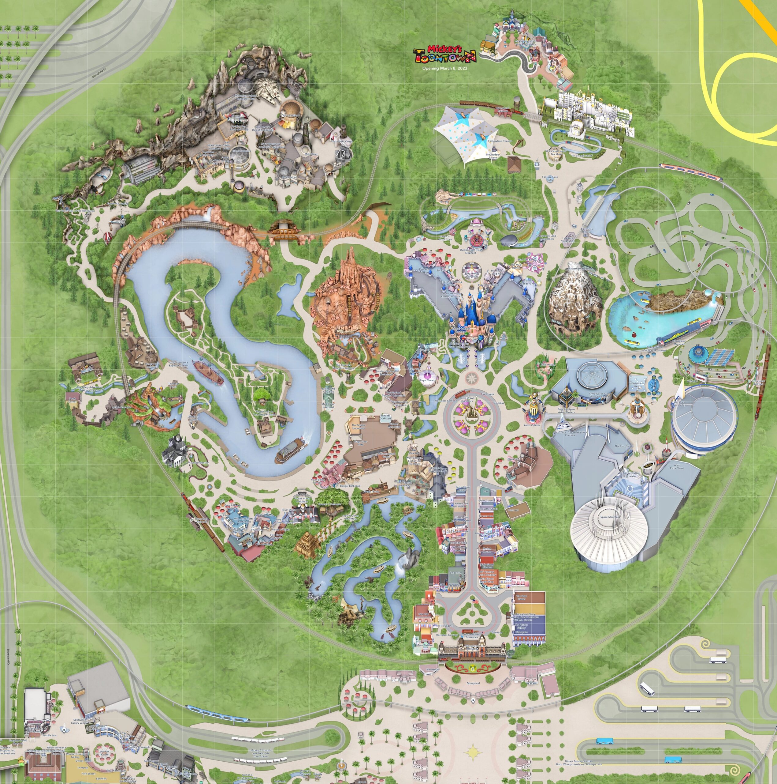 Disneyland California 2023 Map Etsy
