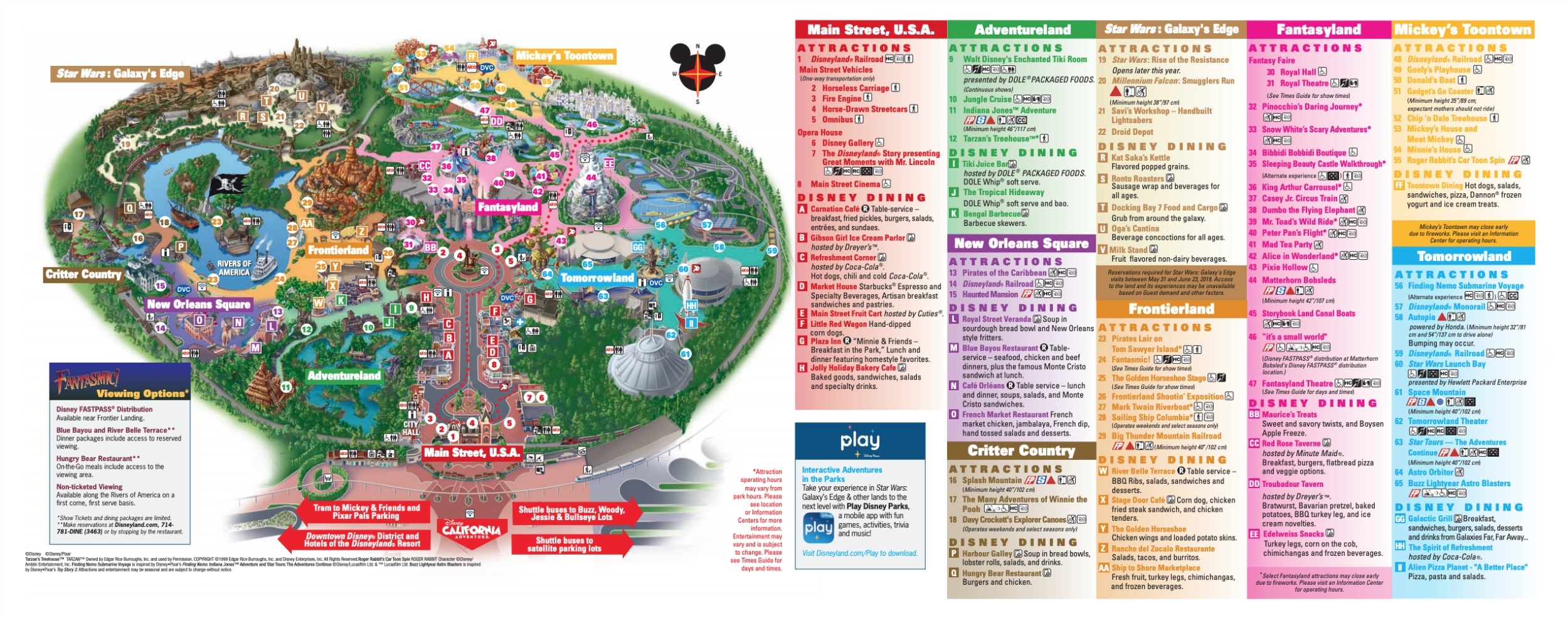 Disneyland California Adventure Map 2025 Printable PDF Maps