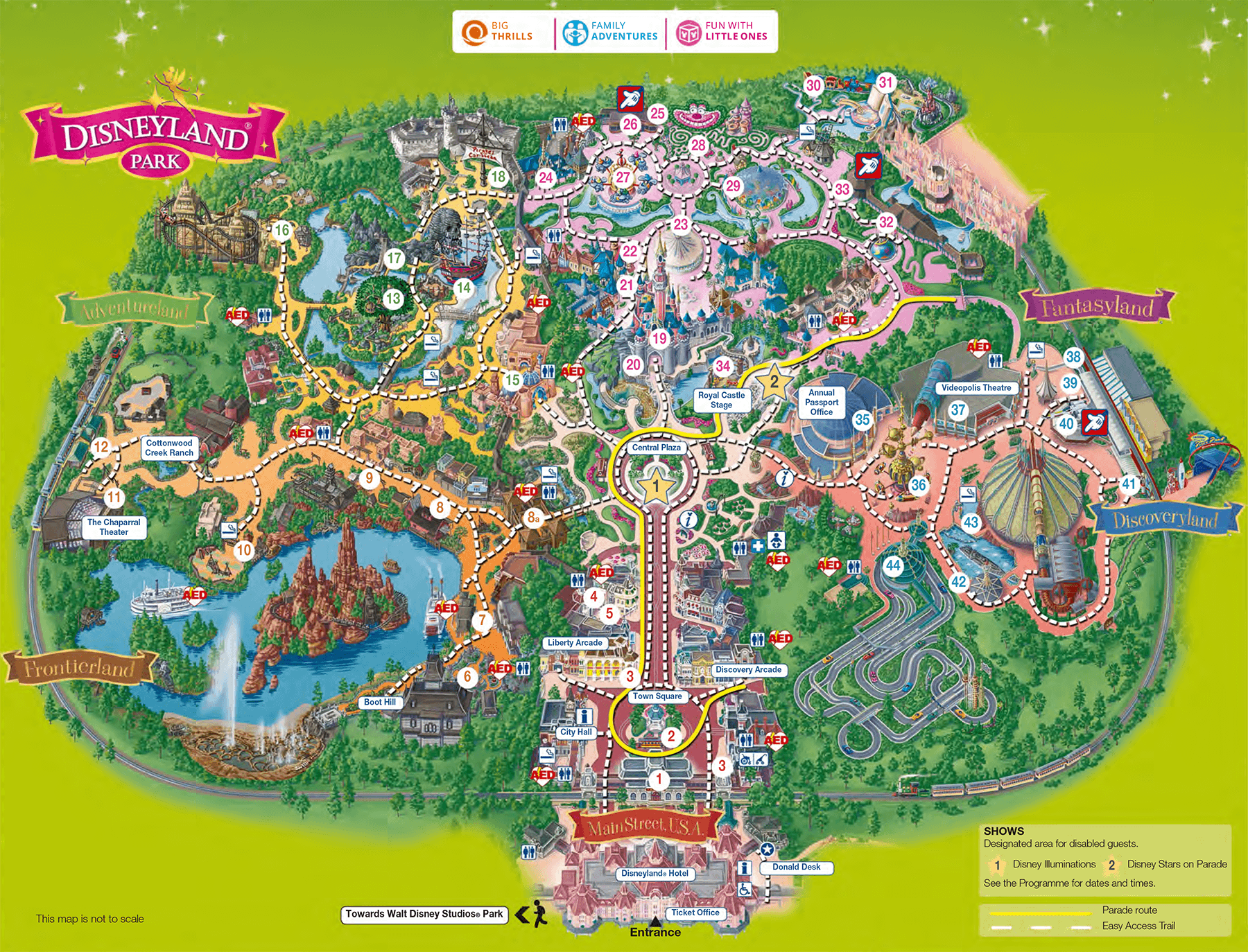 Disneyland Paris Park Maps DLP Tickets Worksheets Library