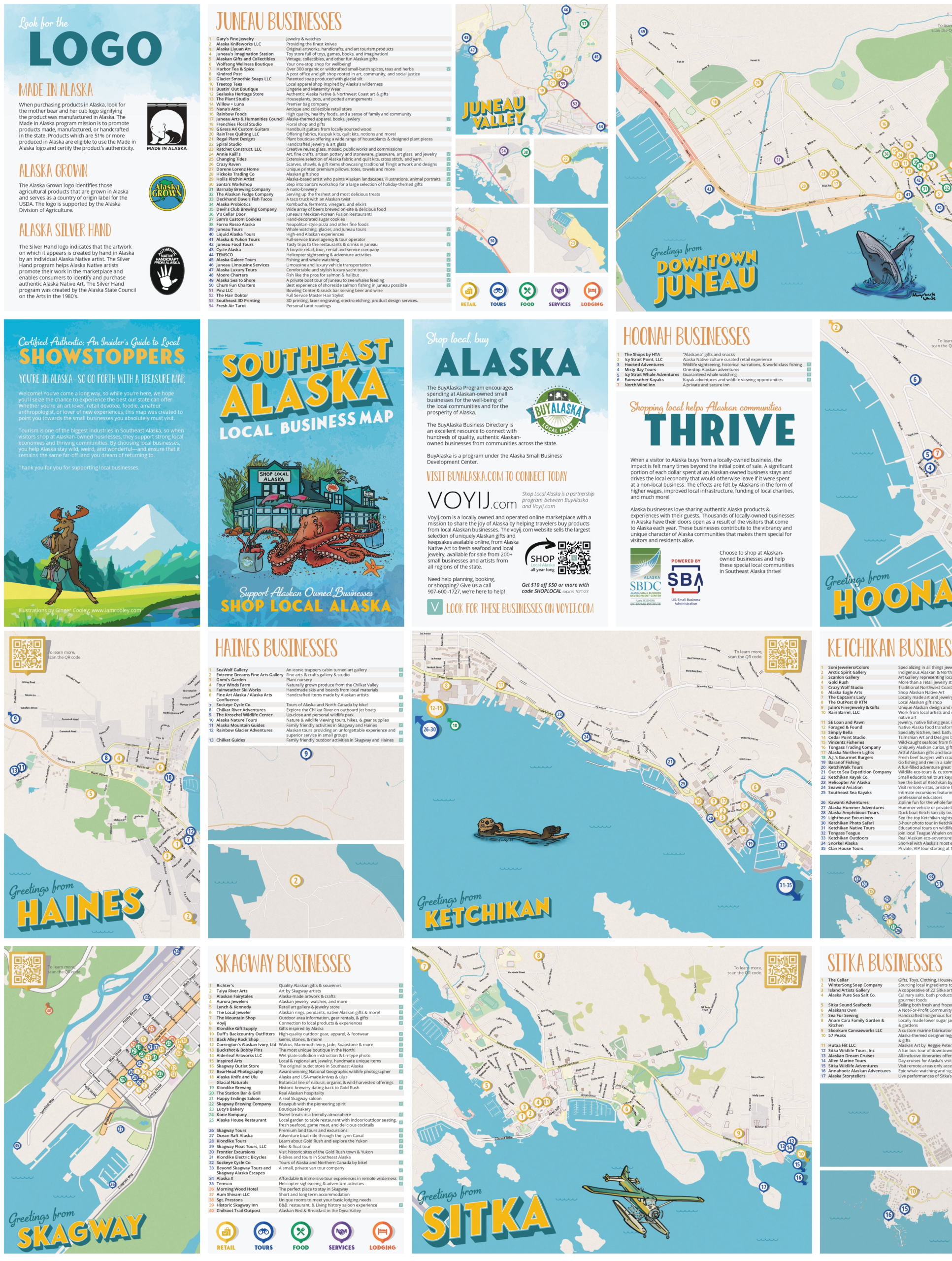 Downtown Ketchikan Business Map Voyij