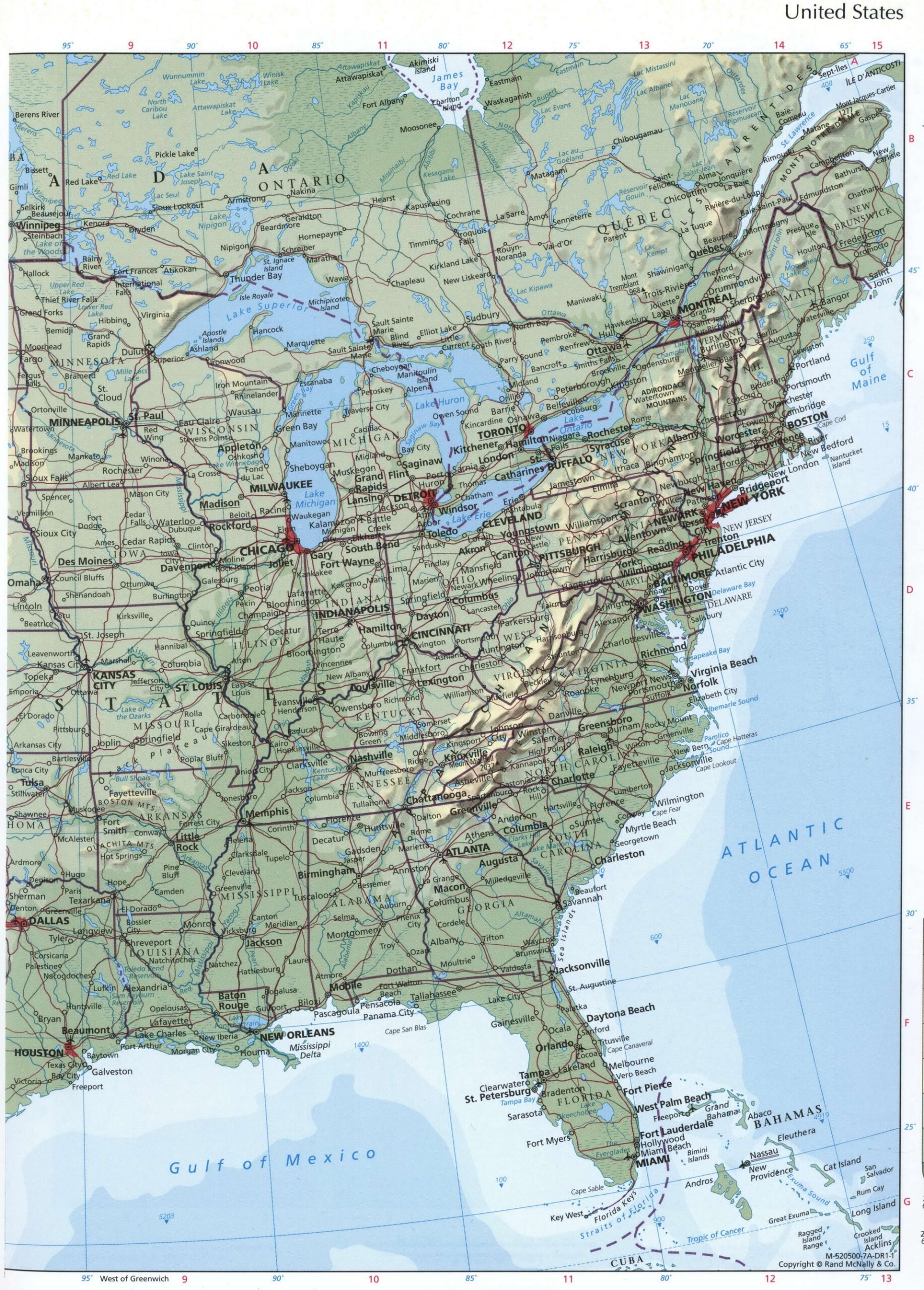 Eastern Coast USA Map Map Of East Coast USA States With Cities And Roads Eastern Coast USA Map Map Of East Coast USA States With Cities And Roads