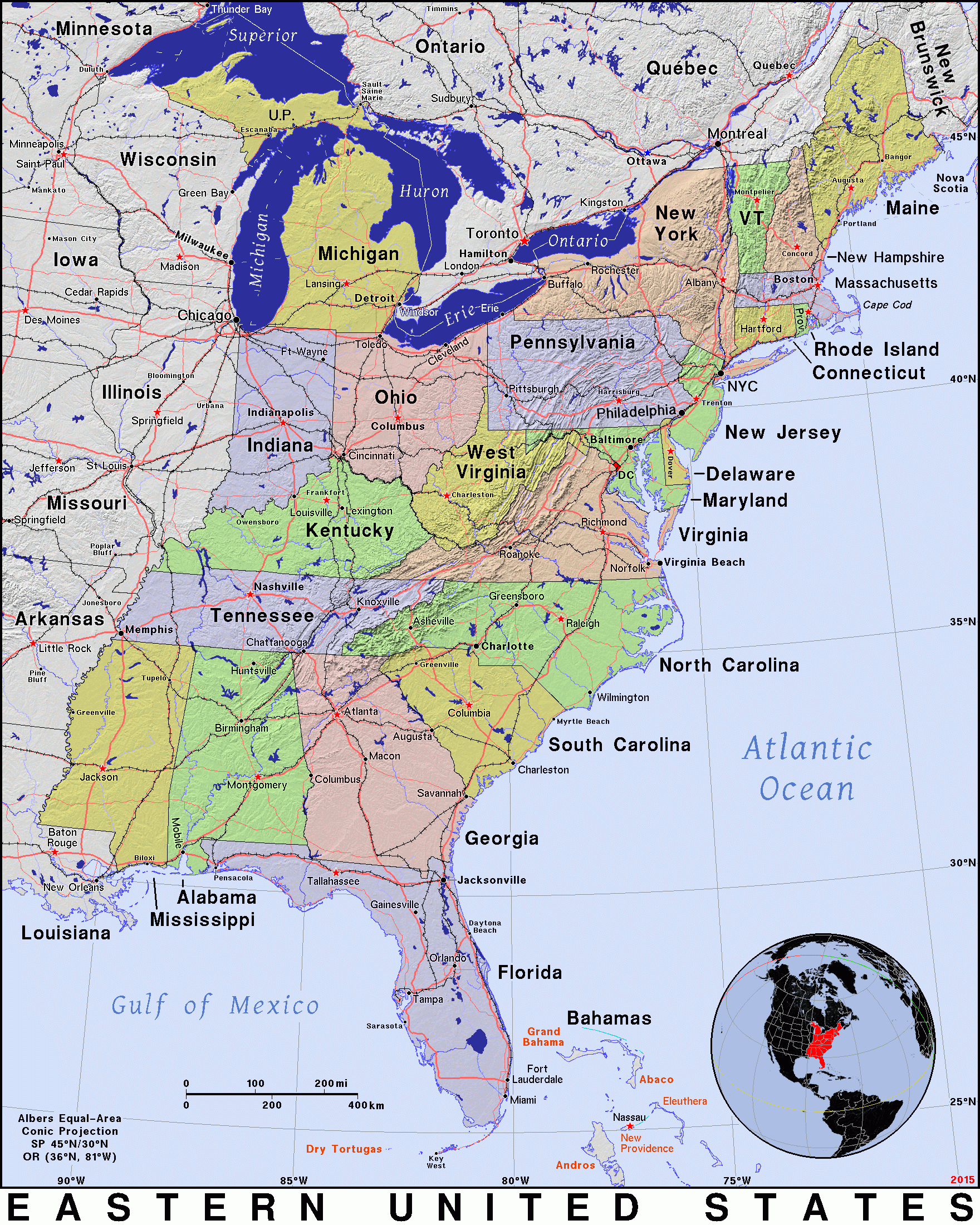 Eastern United States Public Domain Maps By PAT The Free Open Source Portable Atlas