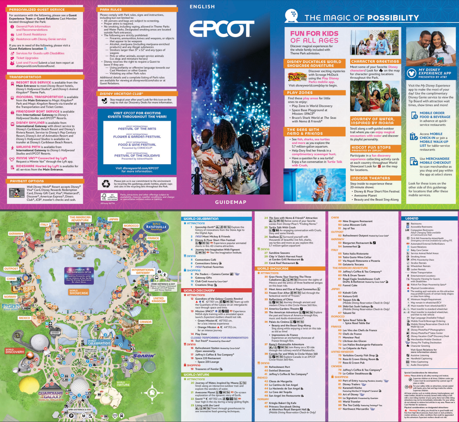 Epcot Maps download Before Your Trip