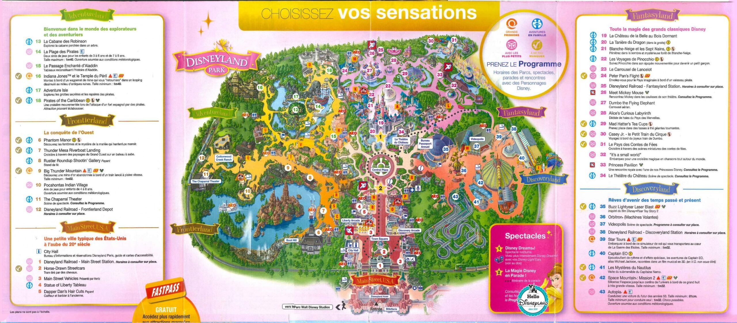 Eurodisney Map Disneyland Paris Park Map le de France France 