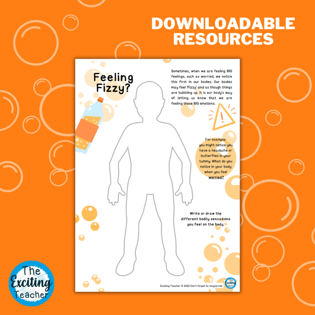Feeling Fizzy Blank Body Map Worksheet Exciting Teacher Member s Club