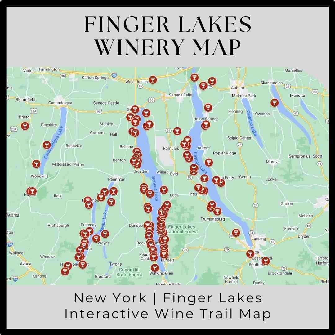 Finger Lakes Winery Map Guided Wino
