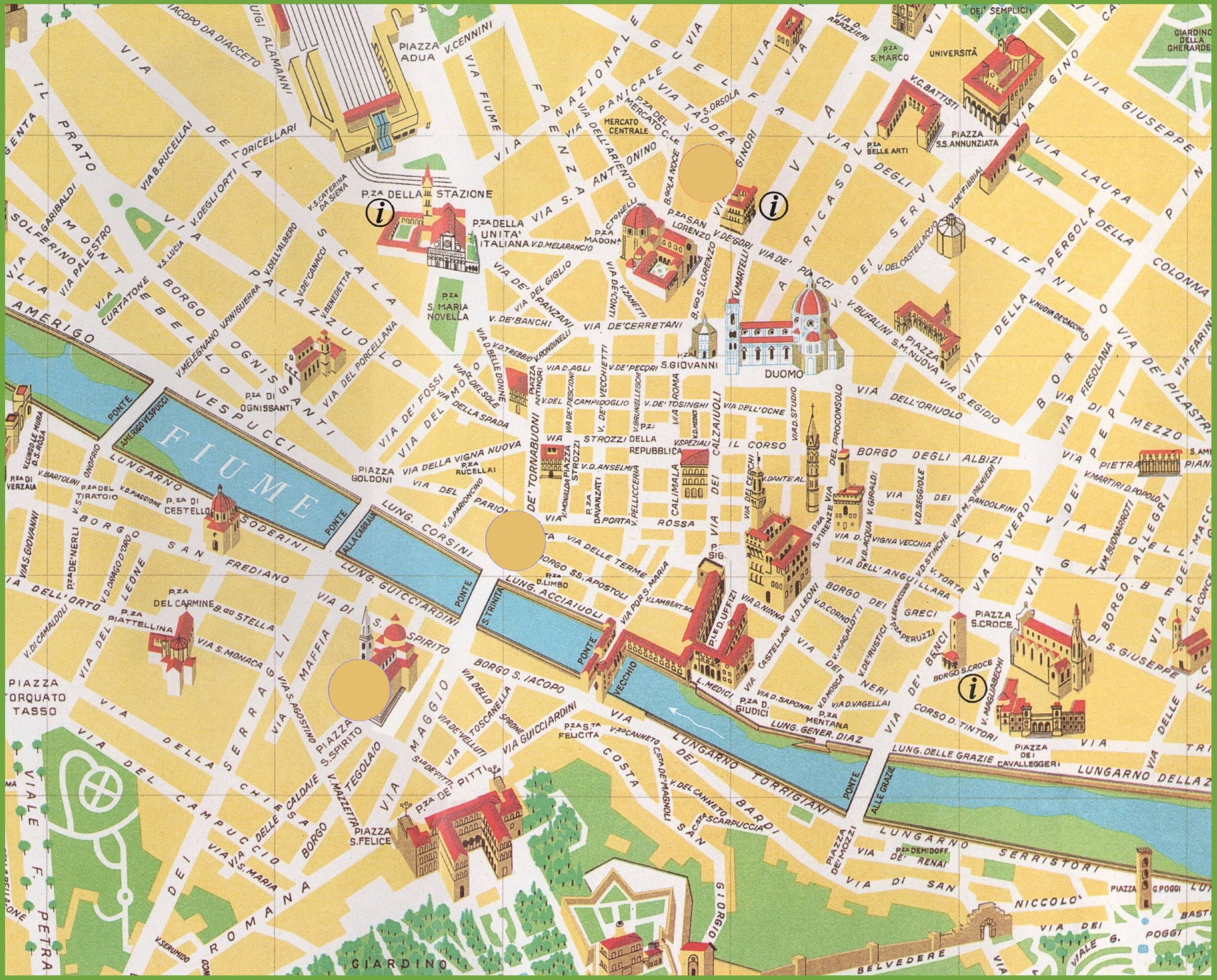 Florence City Centre Map Ontheworldmap