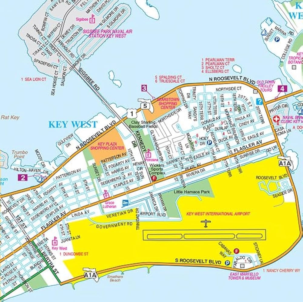 Florida Keys Key West Florida Street Map GM Johnson 9781770689978 Amazon Books