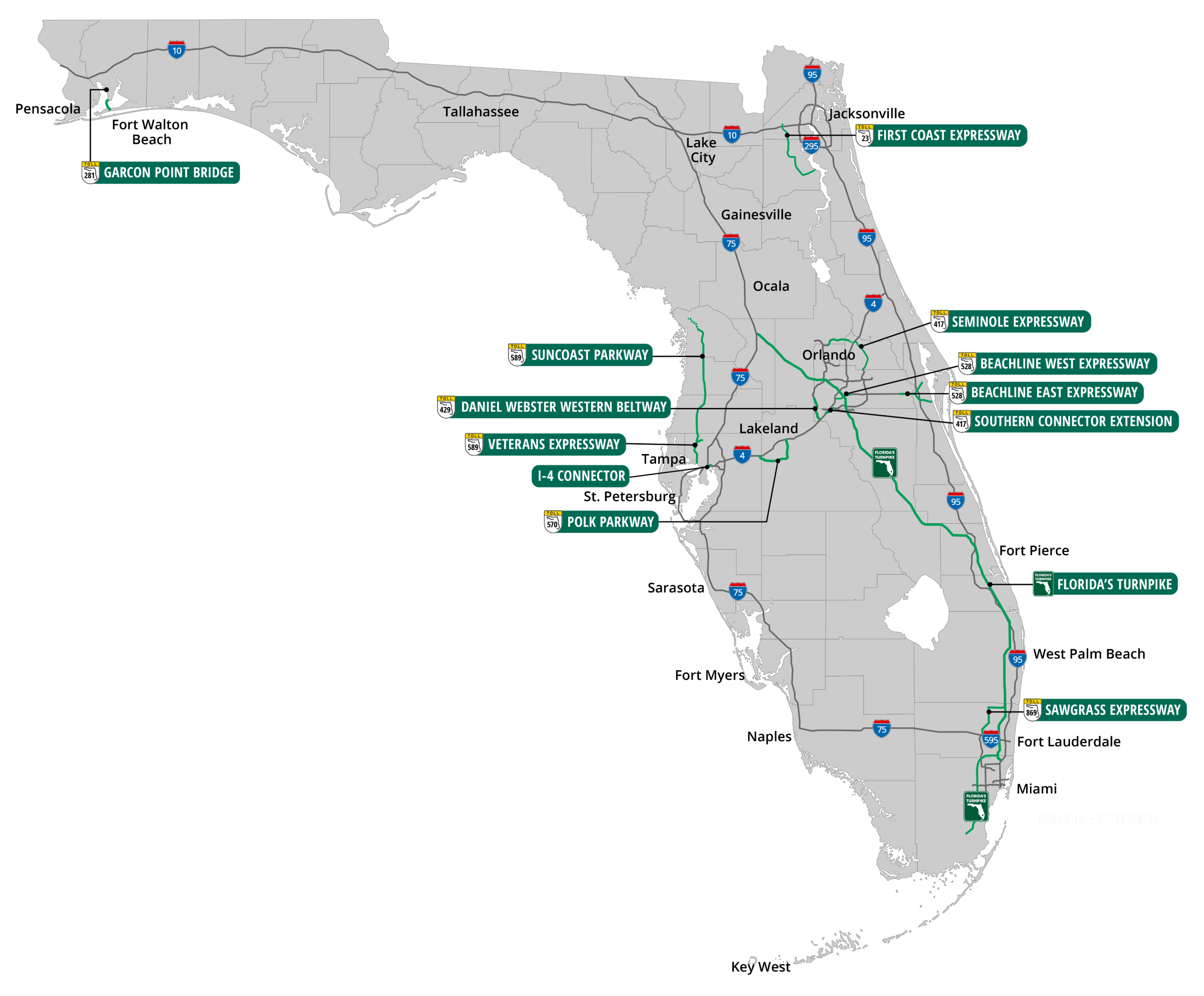 Florida s Turnpike System Maps Florida s Turnpike