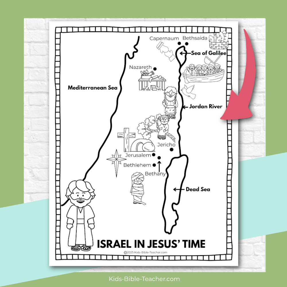 Free Map Of Jesus Ministry Activity Page 
