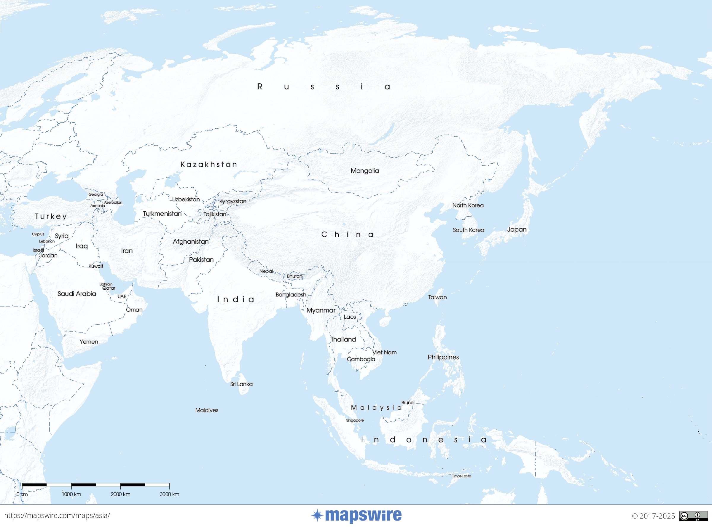 Free Maps Of Asia Mapswire