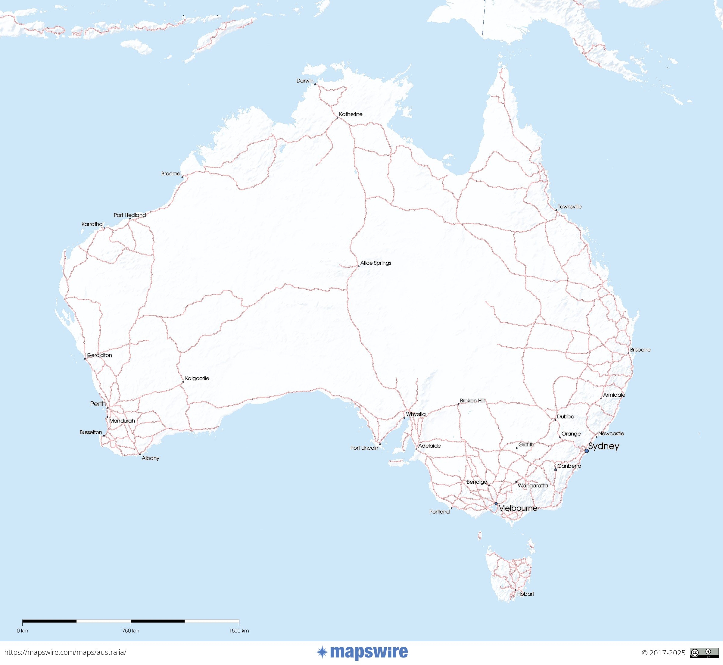 Free Maps Of Australia Mapswire