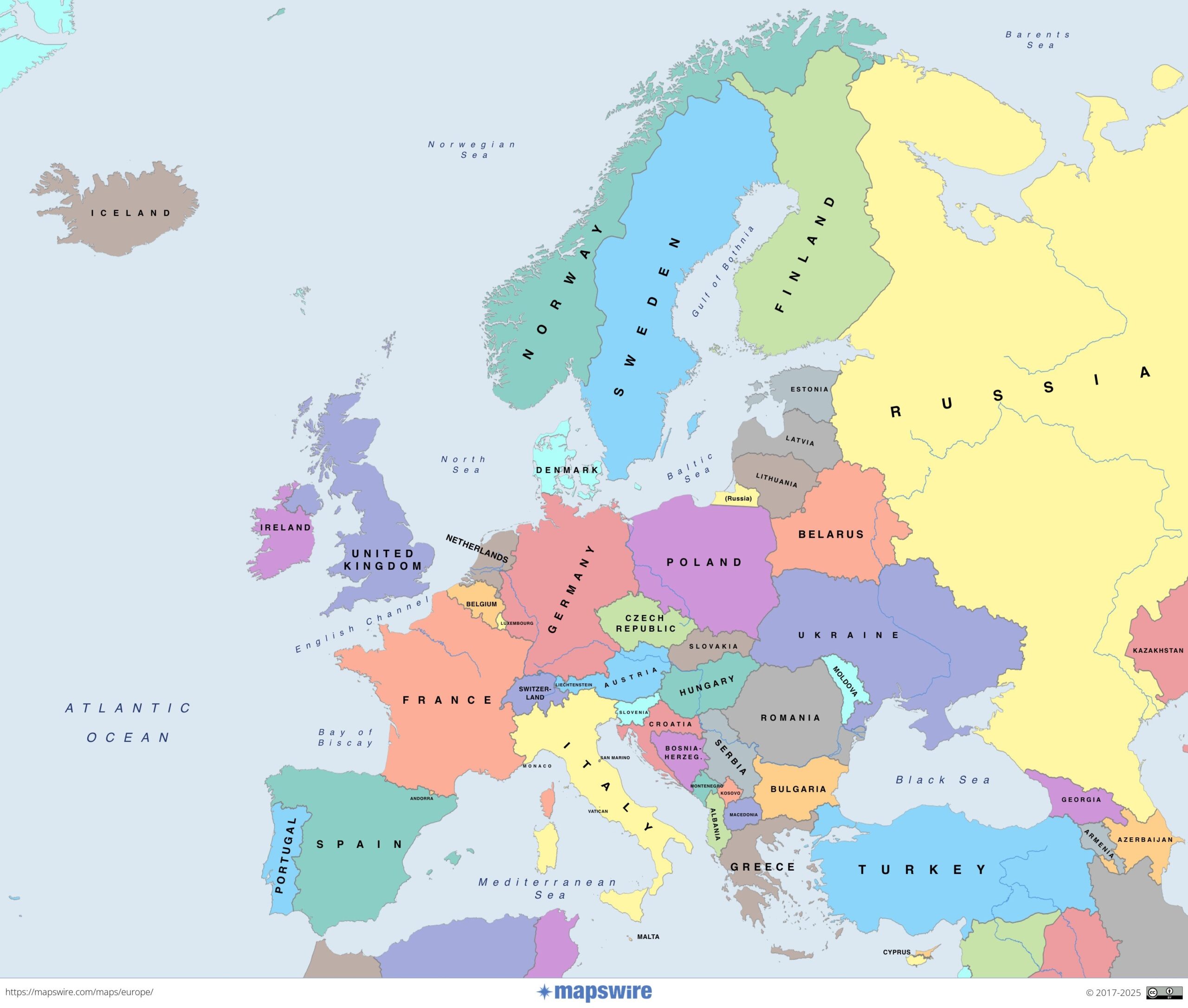 Free Maps Of Europe Mapswire
