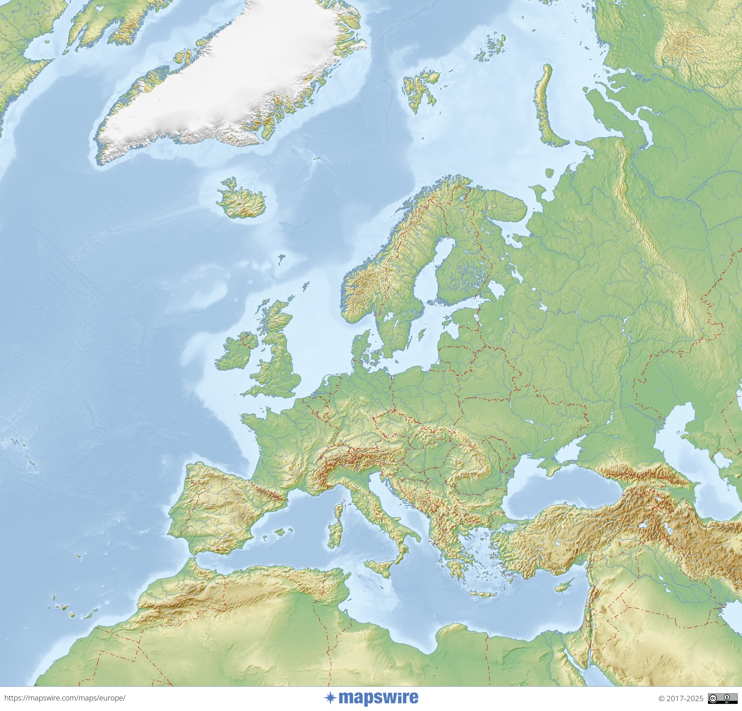 Free Maps Of Europe Mapswire