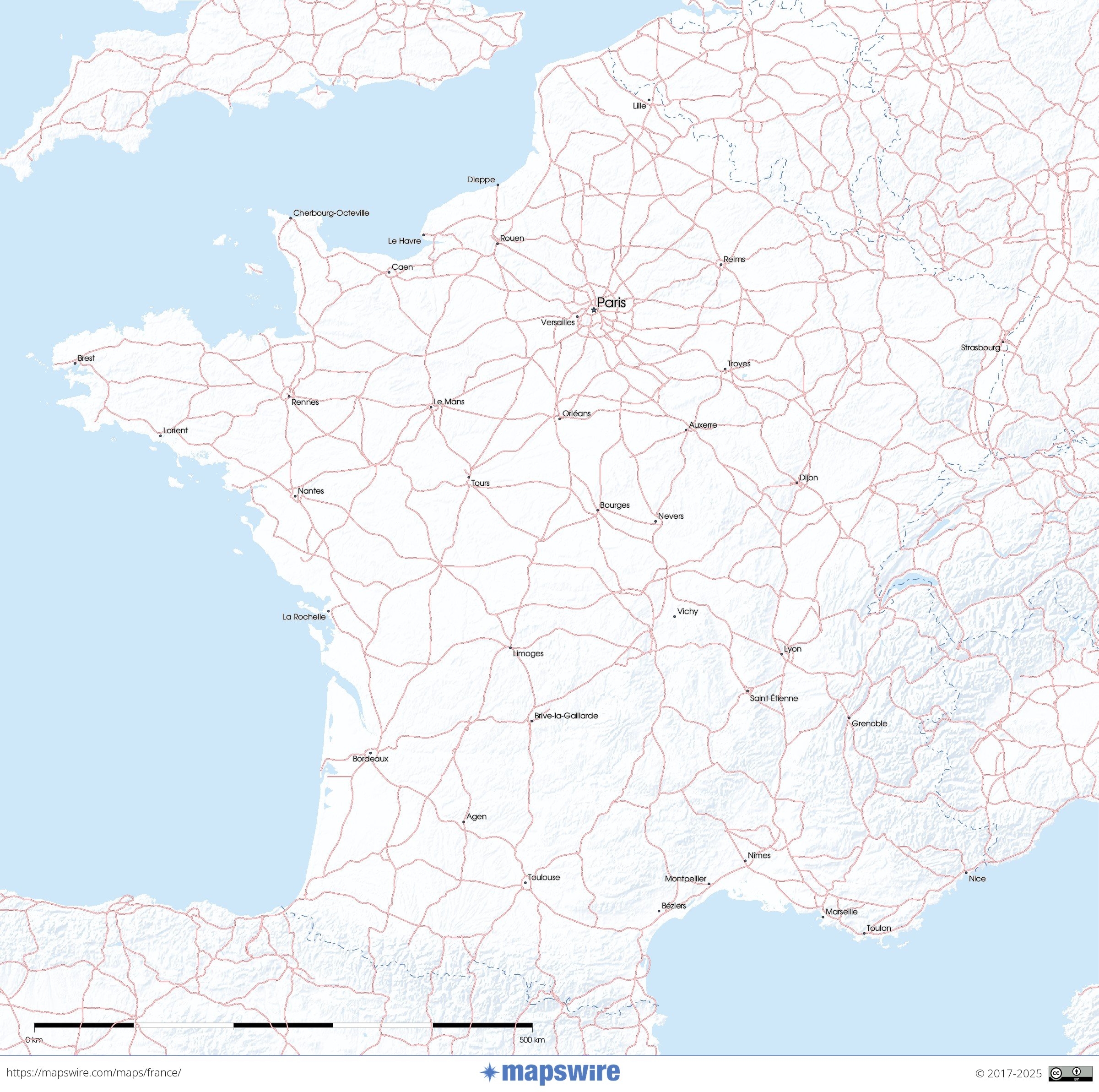 Free Maps Of France Mapswire