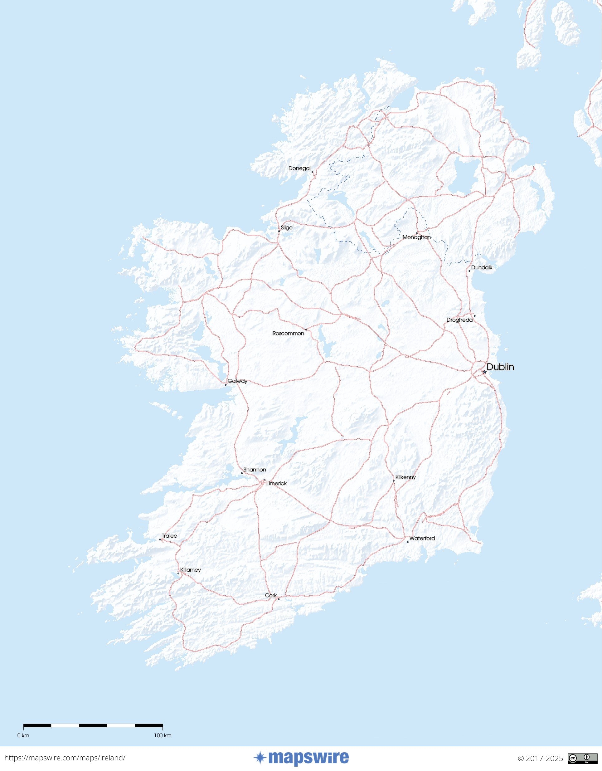 Free Maps Of Ireland Mapswire