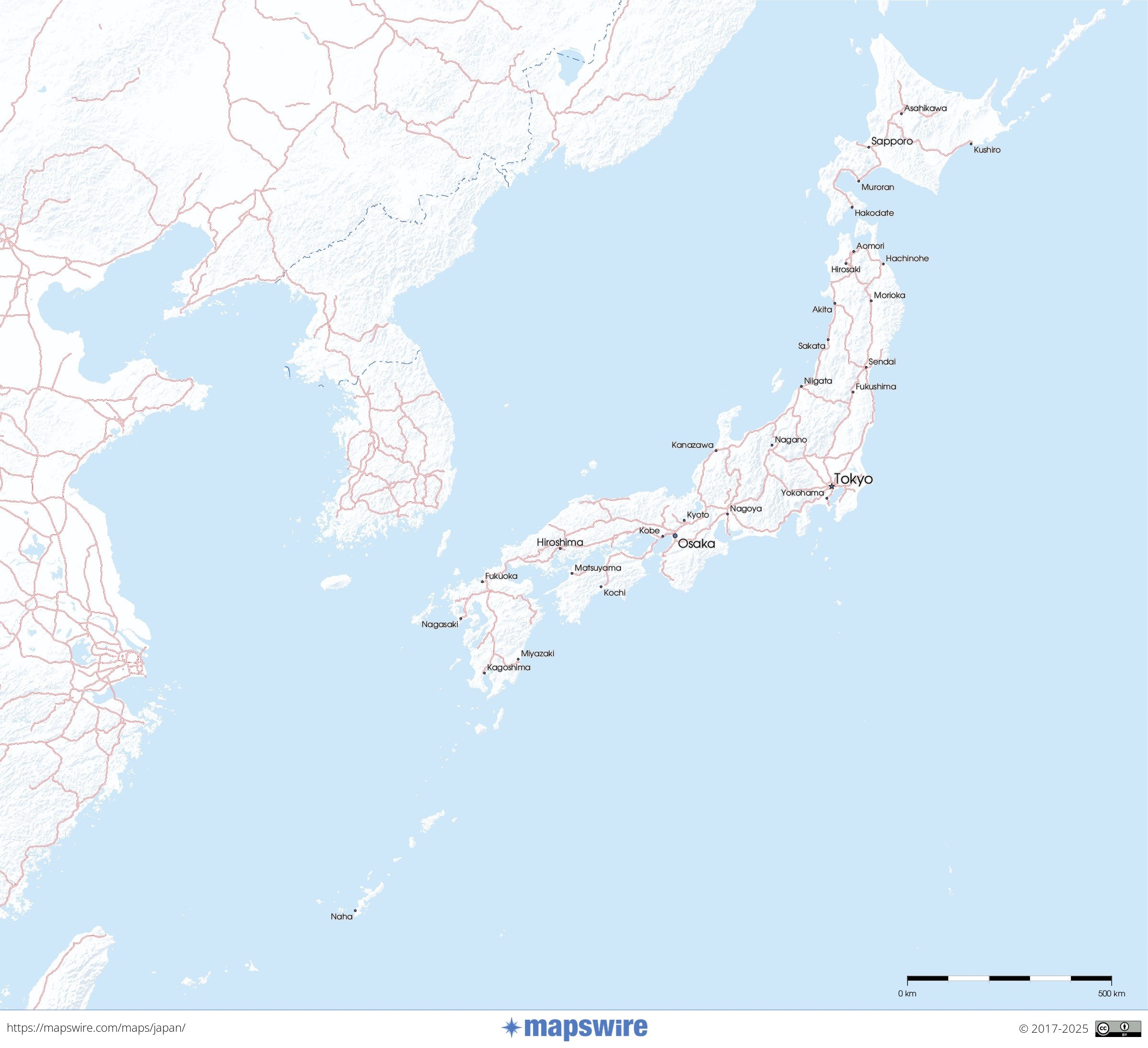 Free Maps Of Japan Mapswire