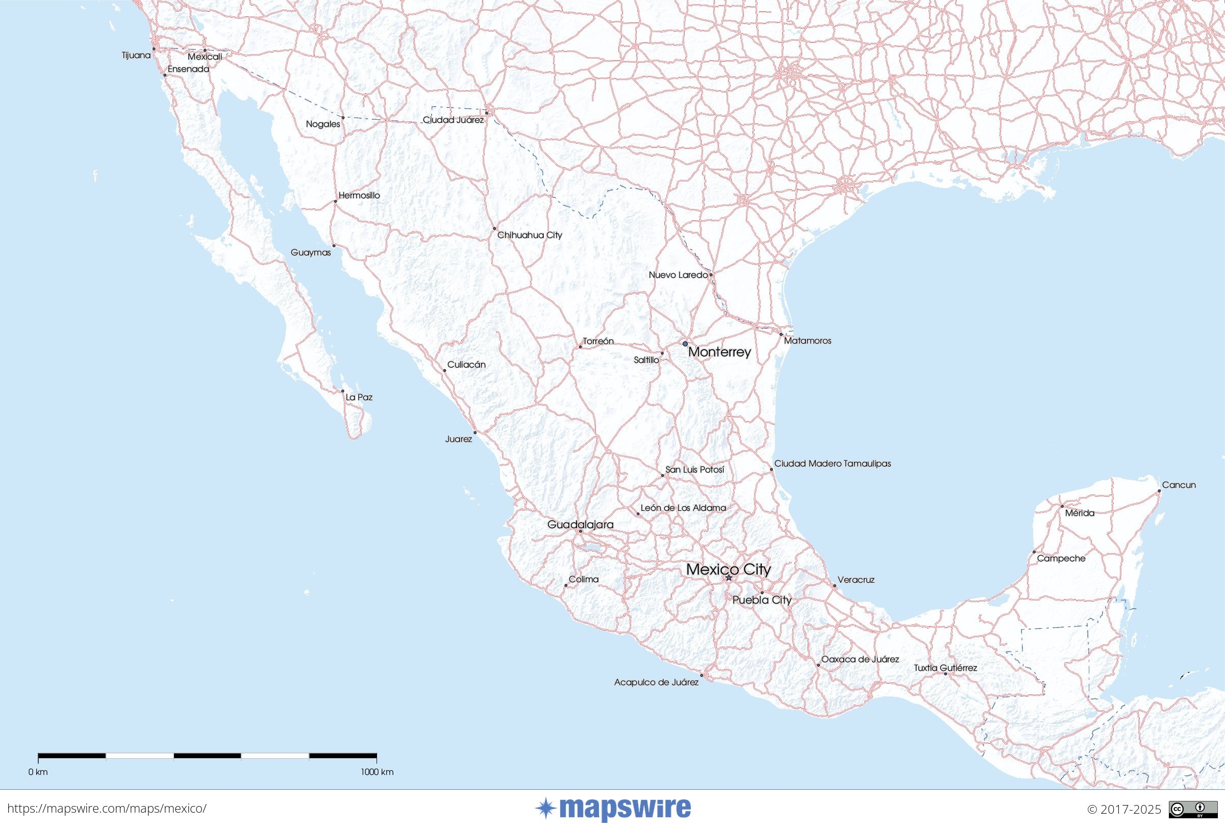 Free Maps Of Mexico Mapswire