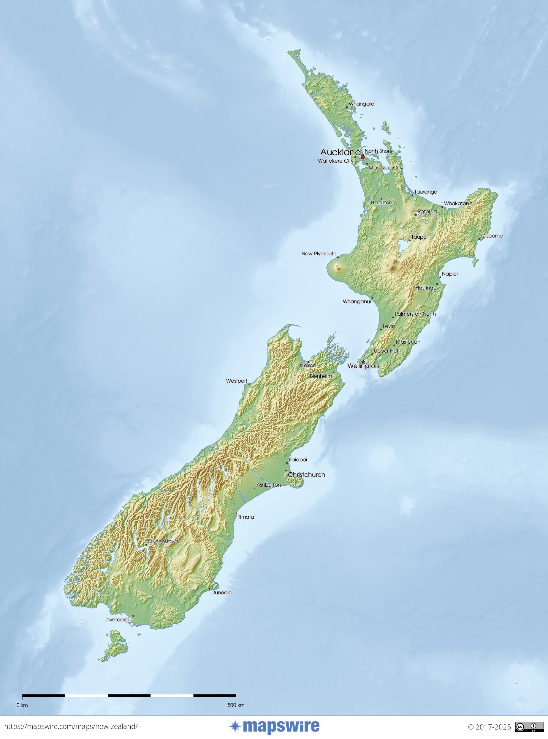 Free Maps Of New Zealand Mapswire