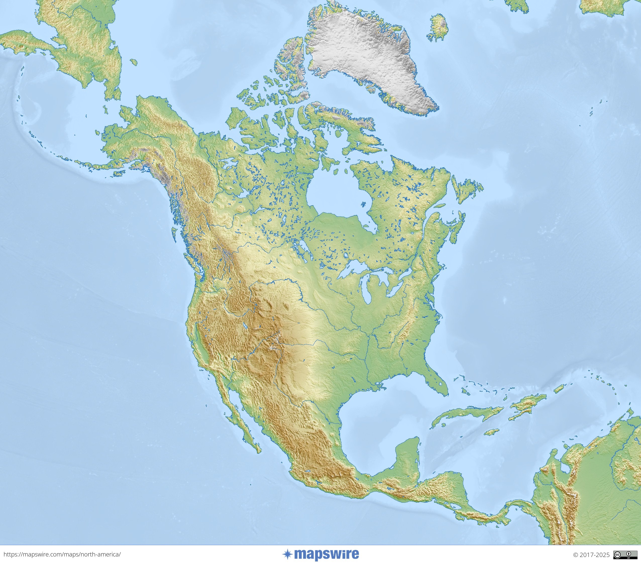 Free Maps Of North America Mapswire