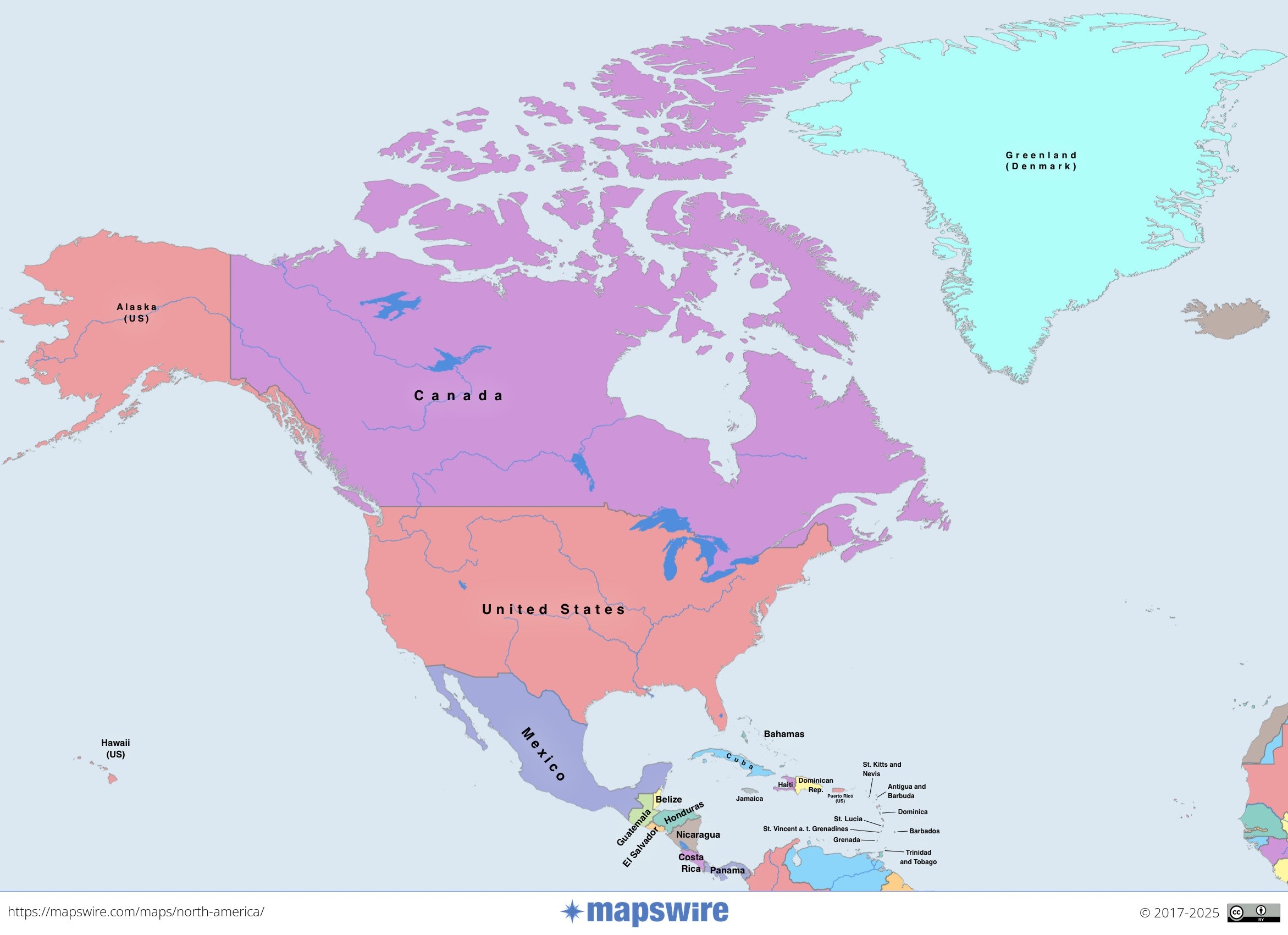 Free Maps Of North America Mapswire