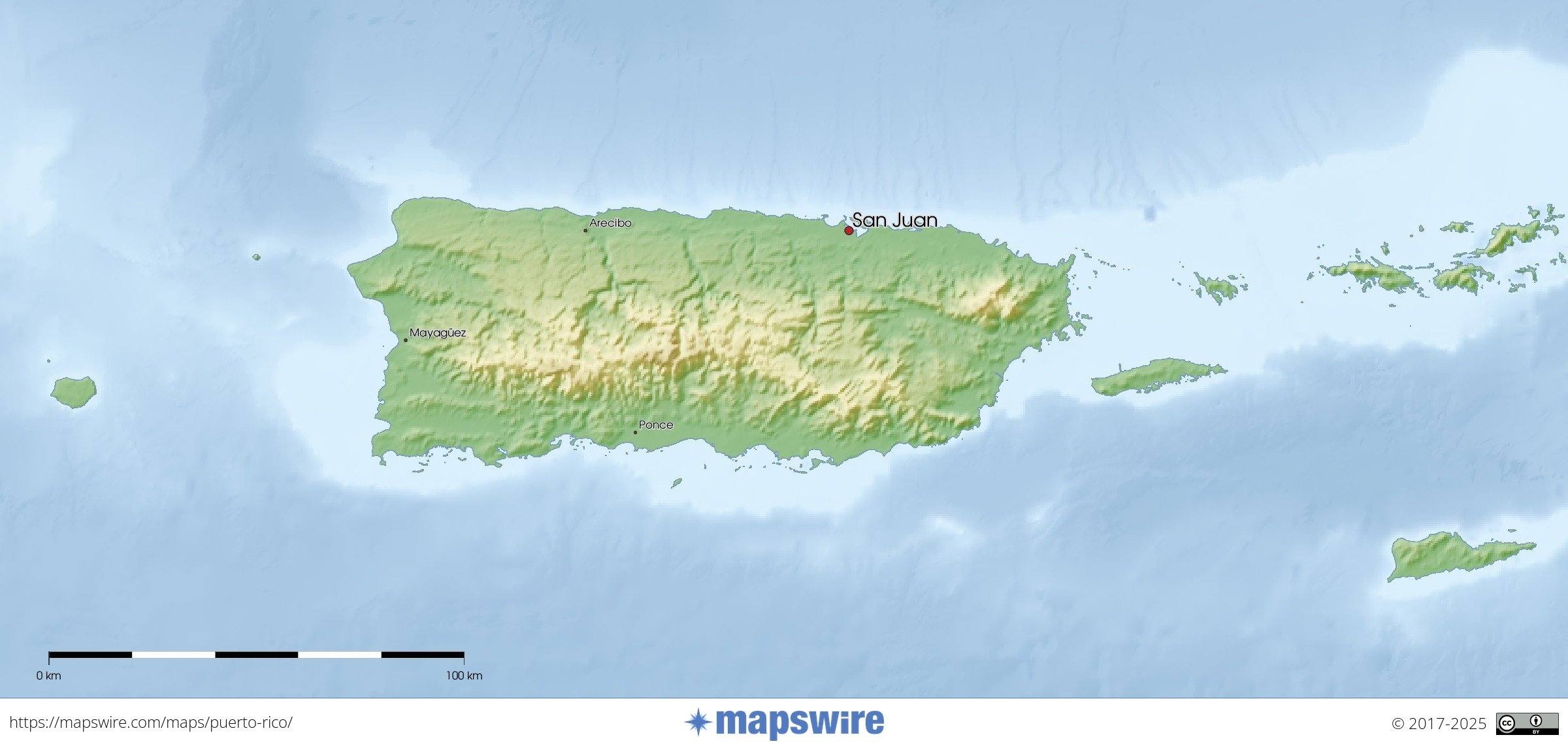 Free Maps Of Puerto Rico Mapswire