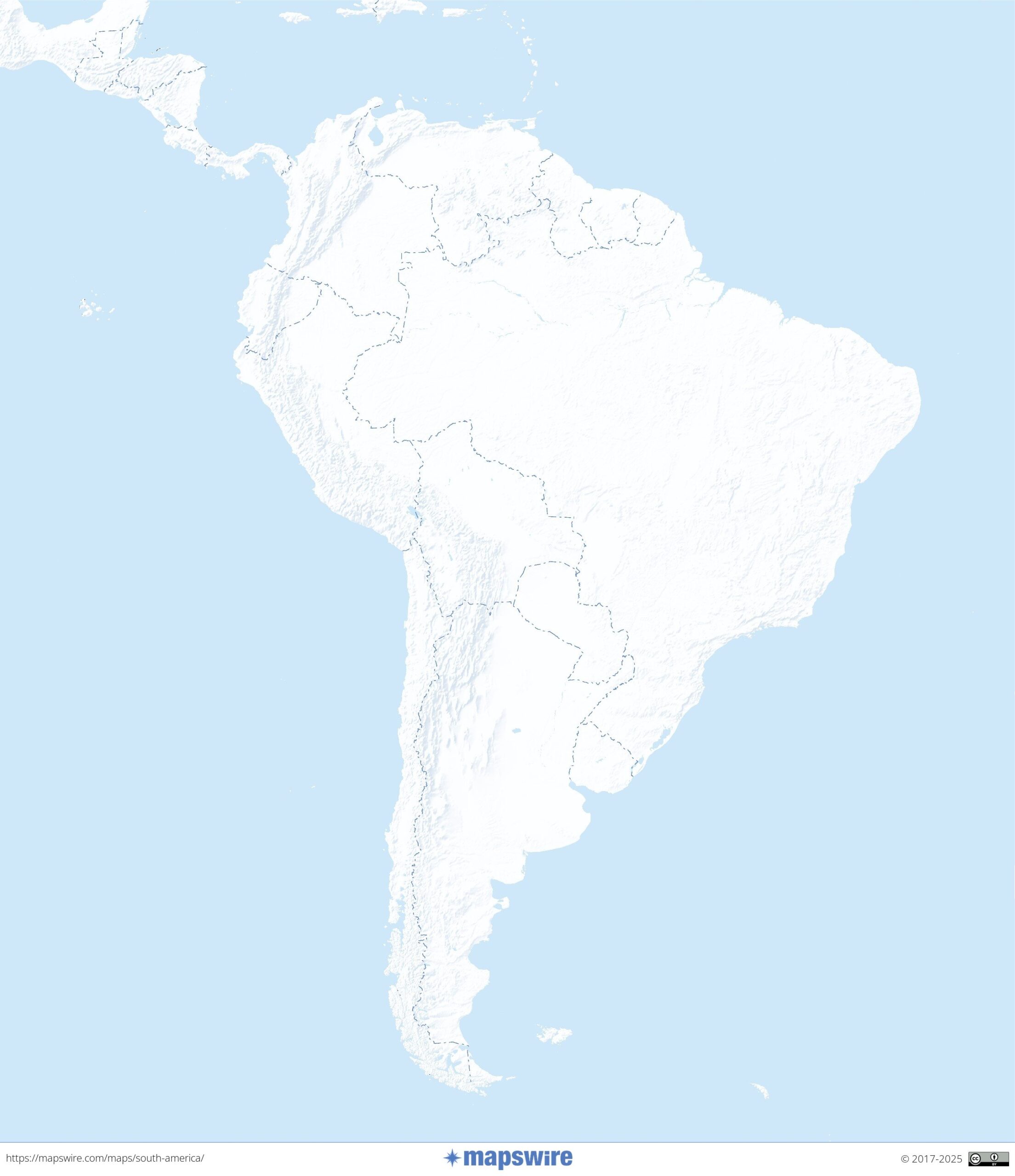 Free Maps Of South America Mapswire