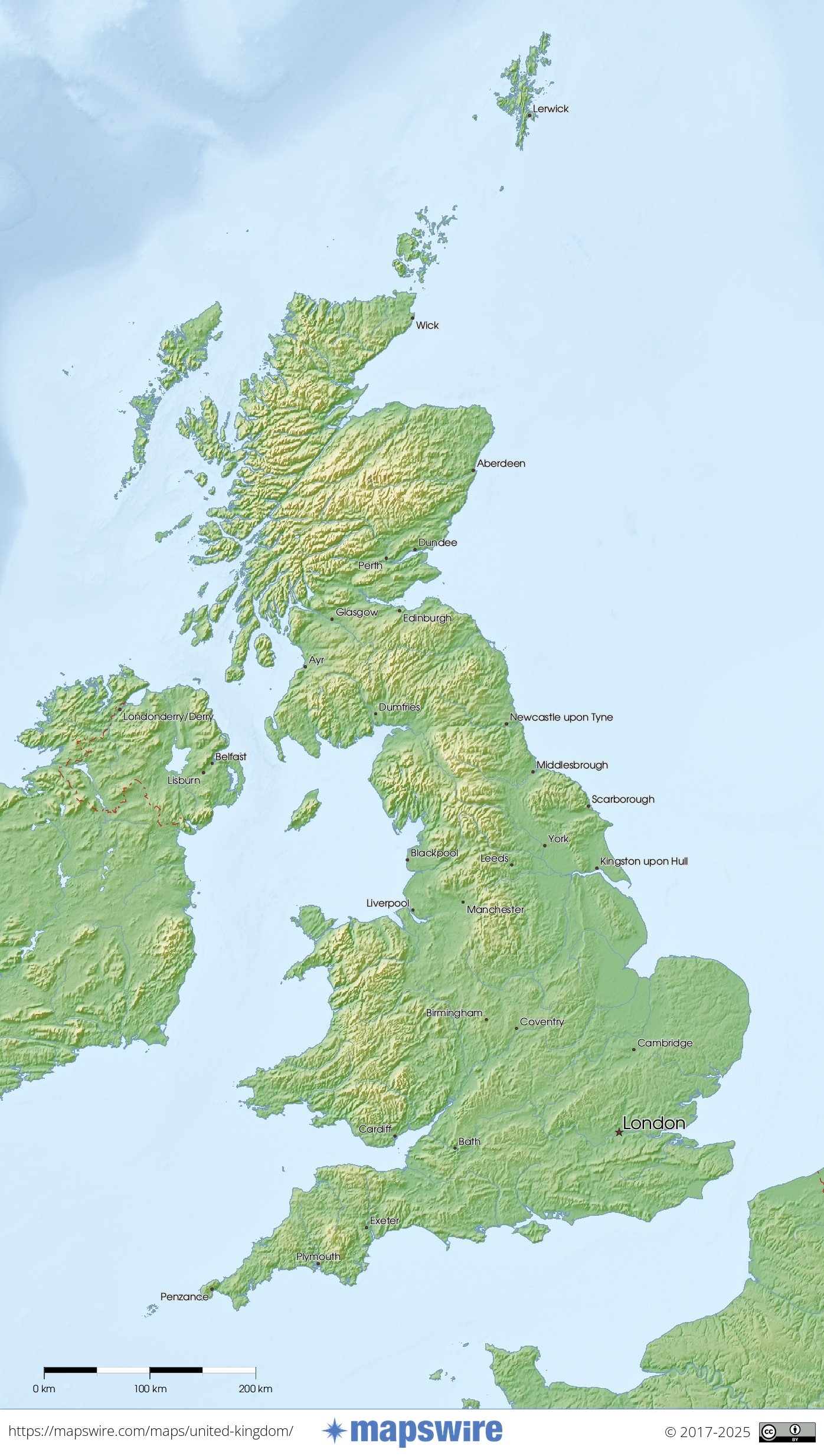 Free Maps Of The United Kingdom Mapswire