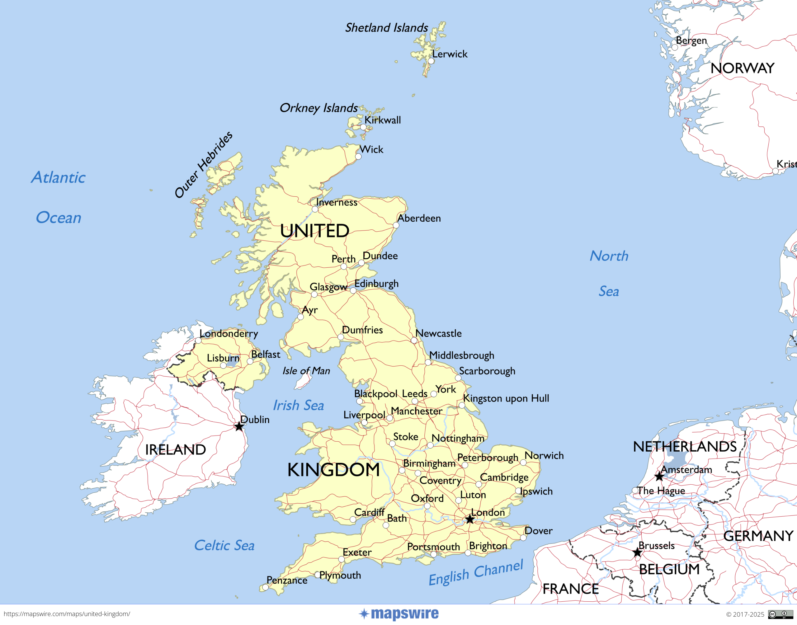 Free Maps Of The United Kingdom Mapswire