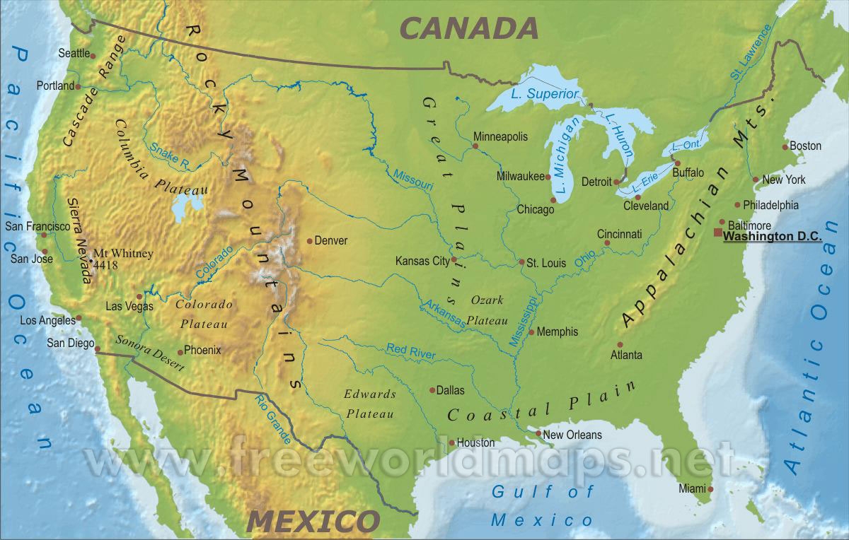 Free Printable Maps Of The United States
