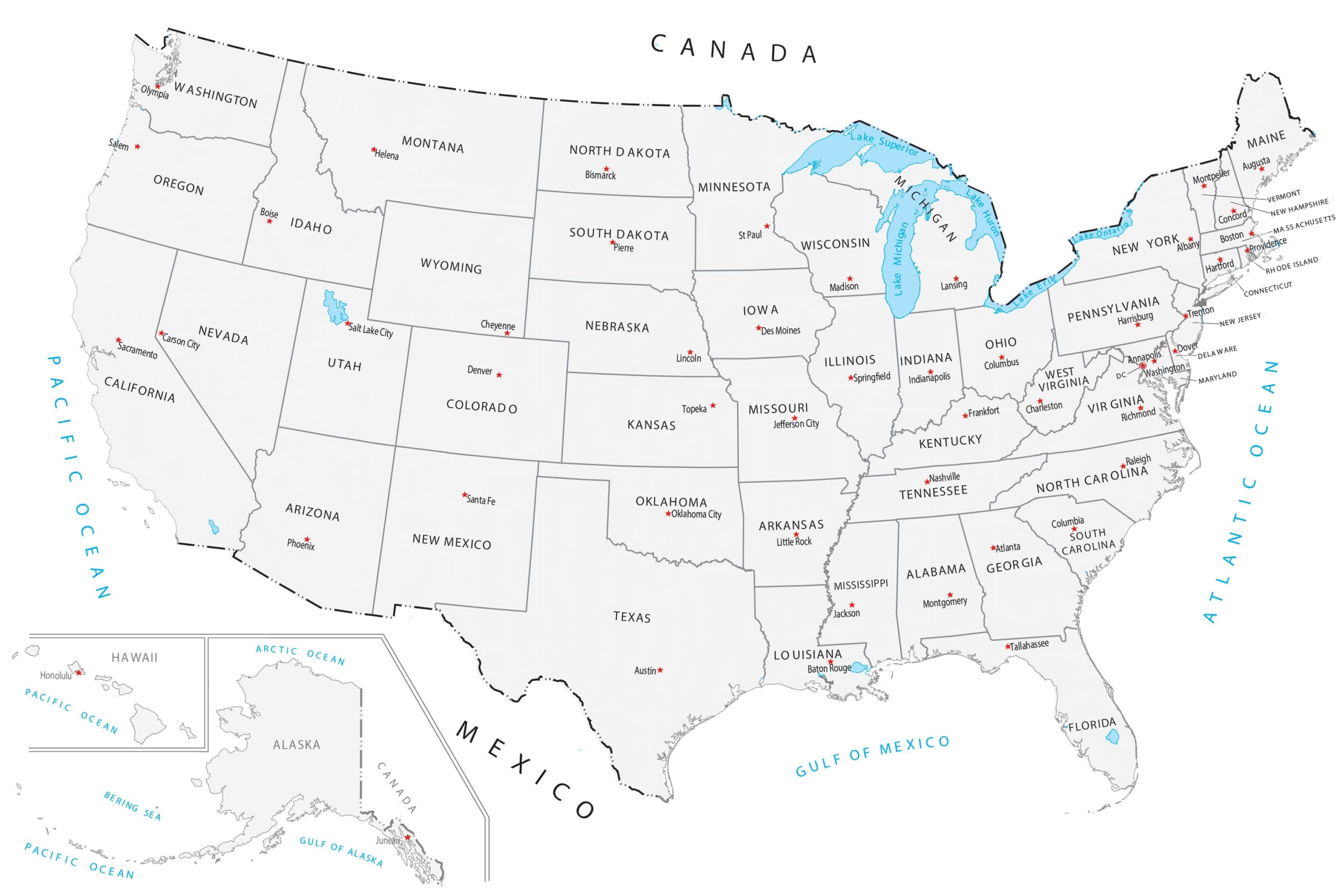 Free Printable United States Capitals Map Download Free Printable United States Capitals Map Png Images Free Worksheets On Clipart Library