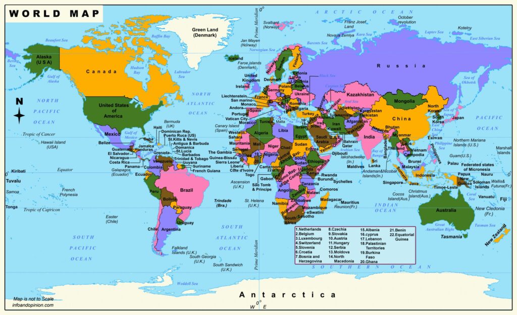 Printable World Map For Kids - Free Printable Coloring Pages