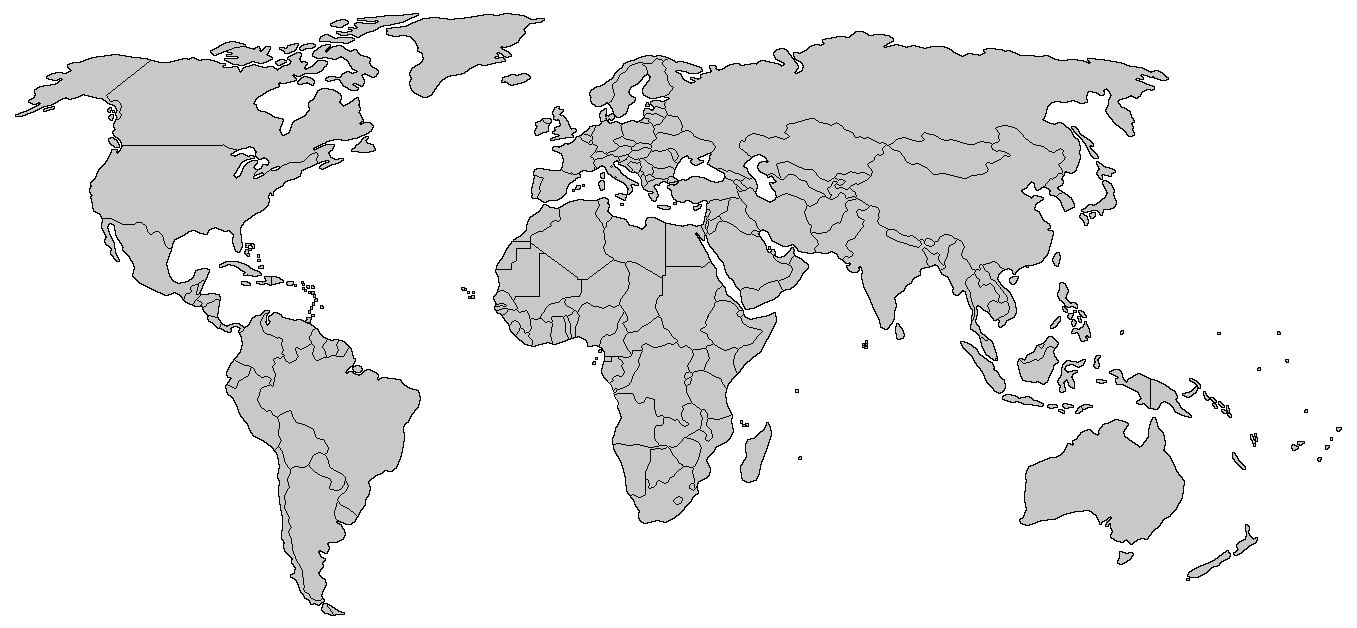 Free Printable World Map With Countries Template In PDF Free Printable World Map With Countries Template In PDF